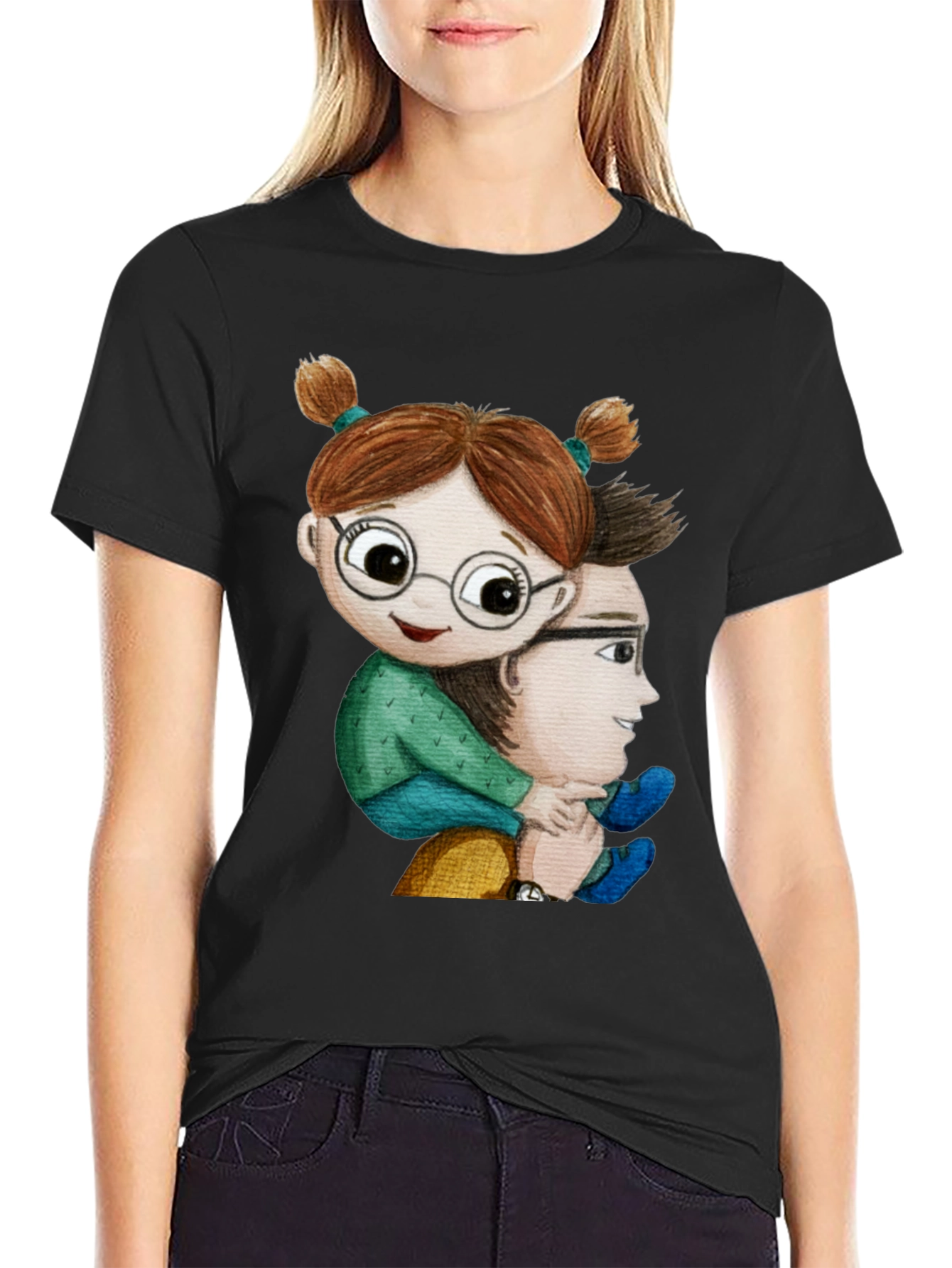 Dad & Daughter Graphic Tee - Piggyback Ride
