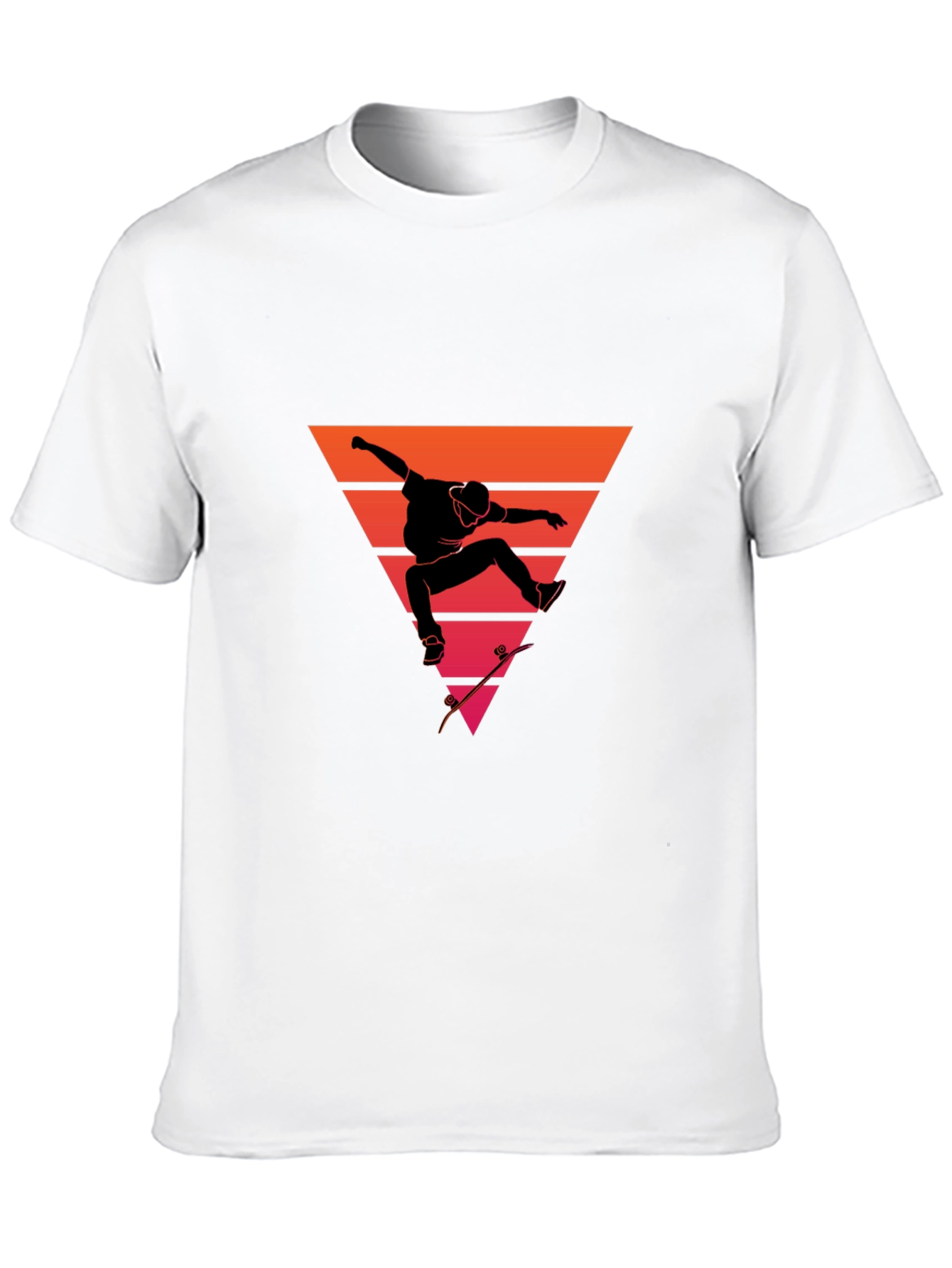 Retro Skateboarder Graphic Tee - Black T-Shirt