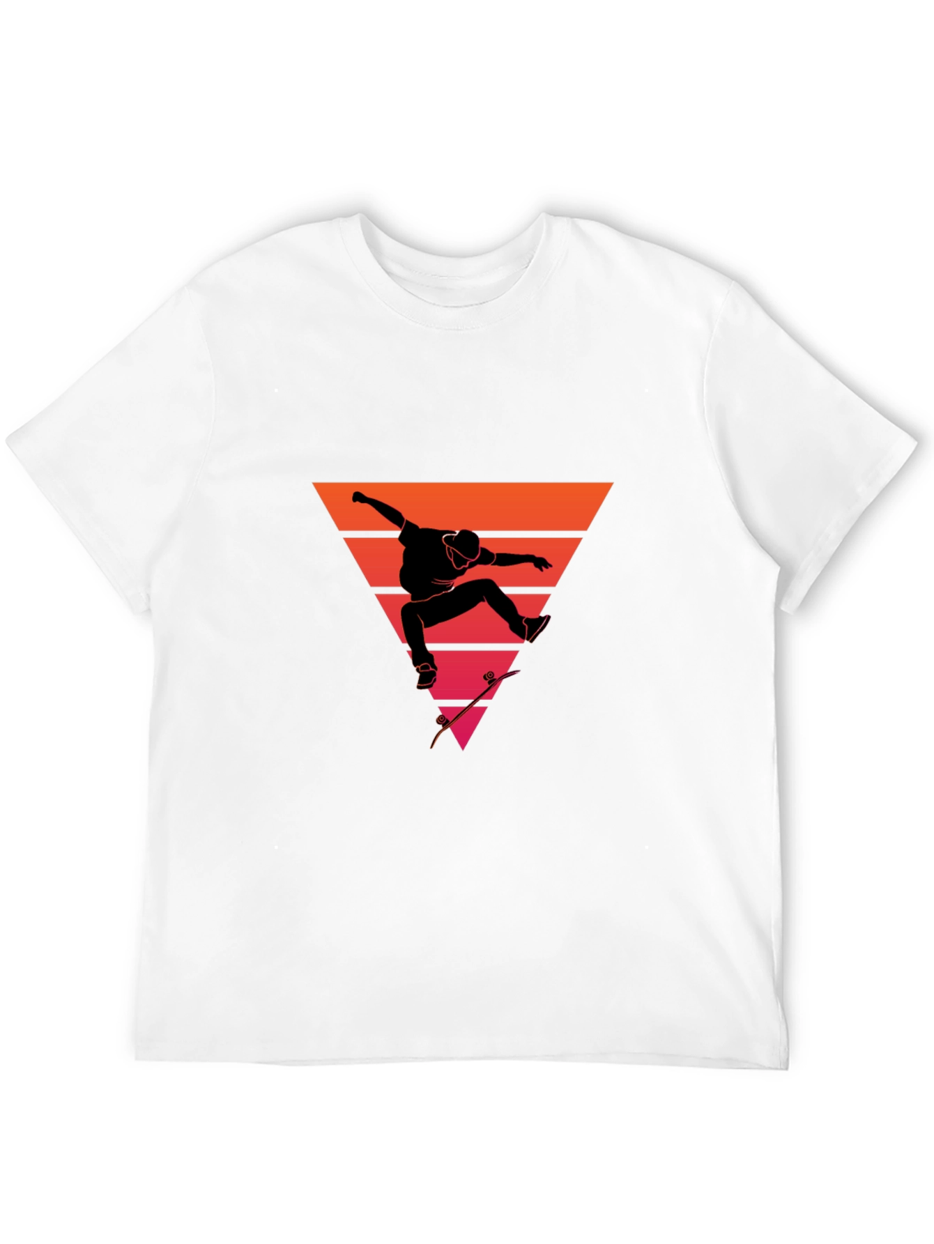 Retro Skateboarder Graphic Tee - Black T-Shirt