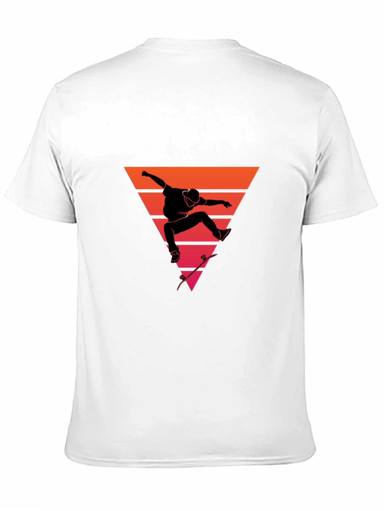 Retro Skateboarder Graphic Tee - Black T-Shirt