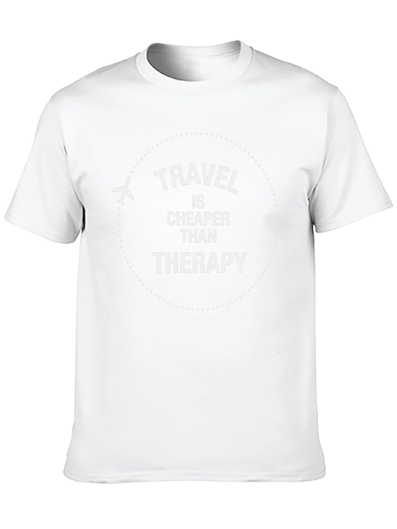 Travel Cheaper Than Therapy Black Graphic T-Shirt