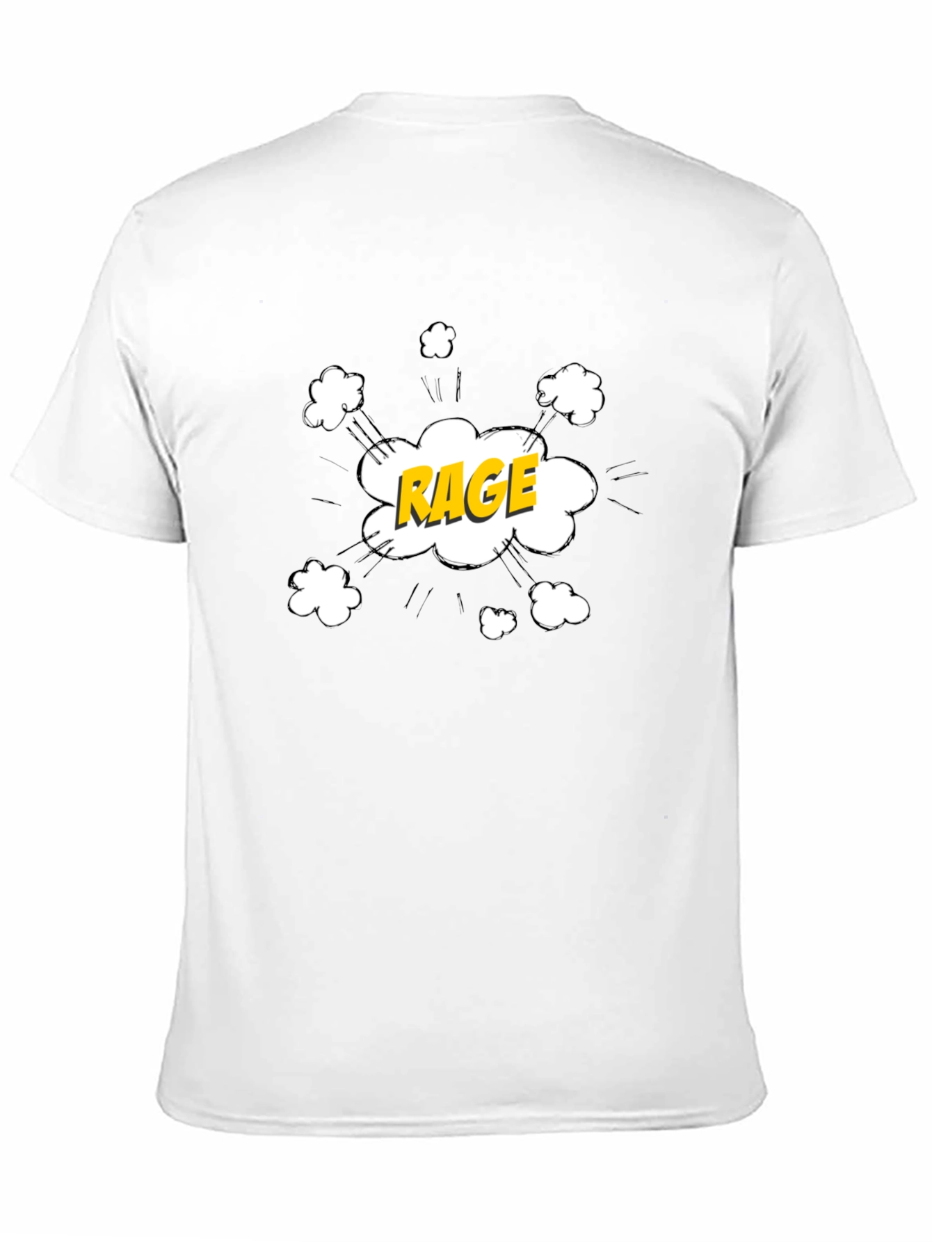 Rage Comic Style Graphic Tee - Black Cotton