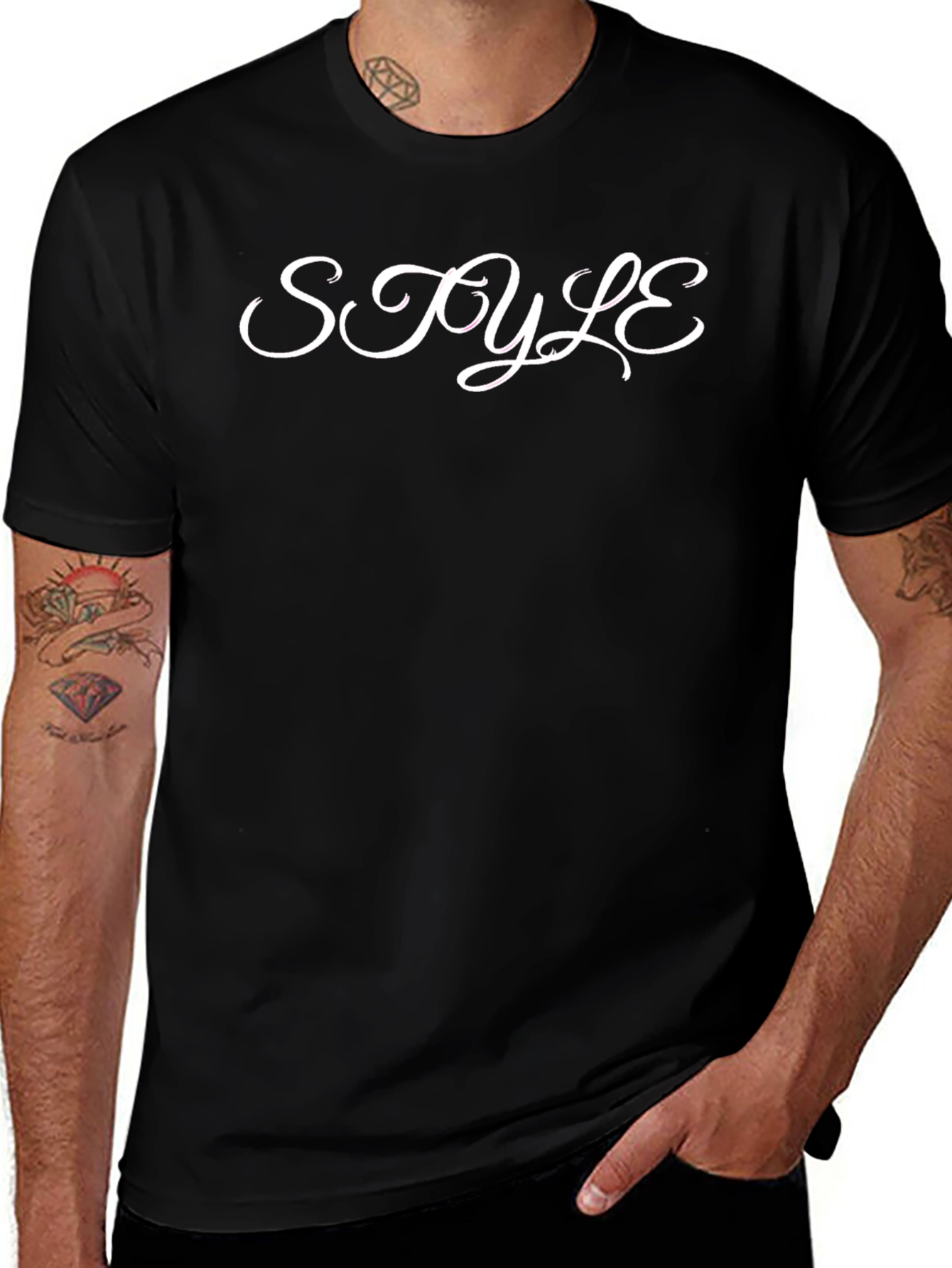 Stylish Black T-Shirt with Style Print