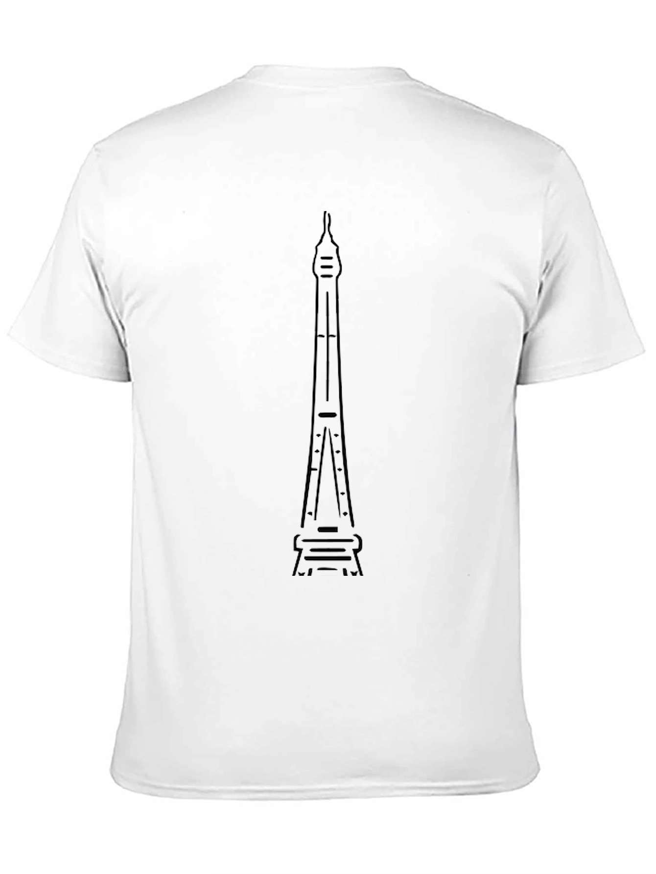 Black Graphic Tee - Tower Outline Print