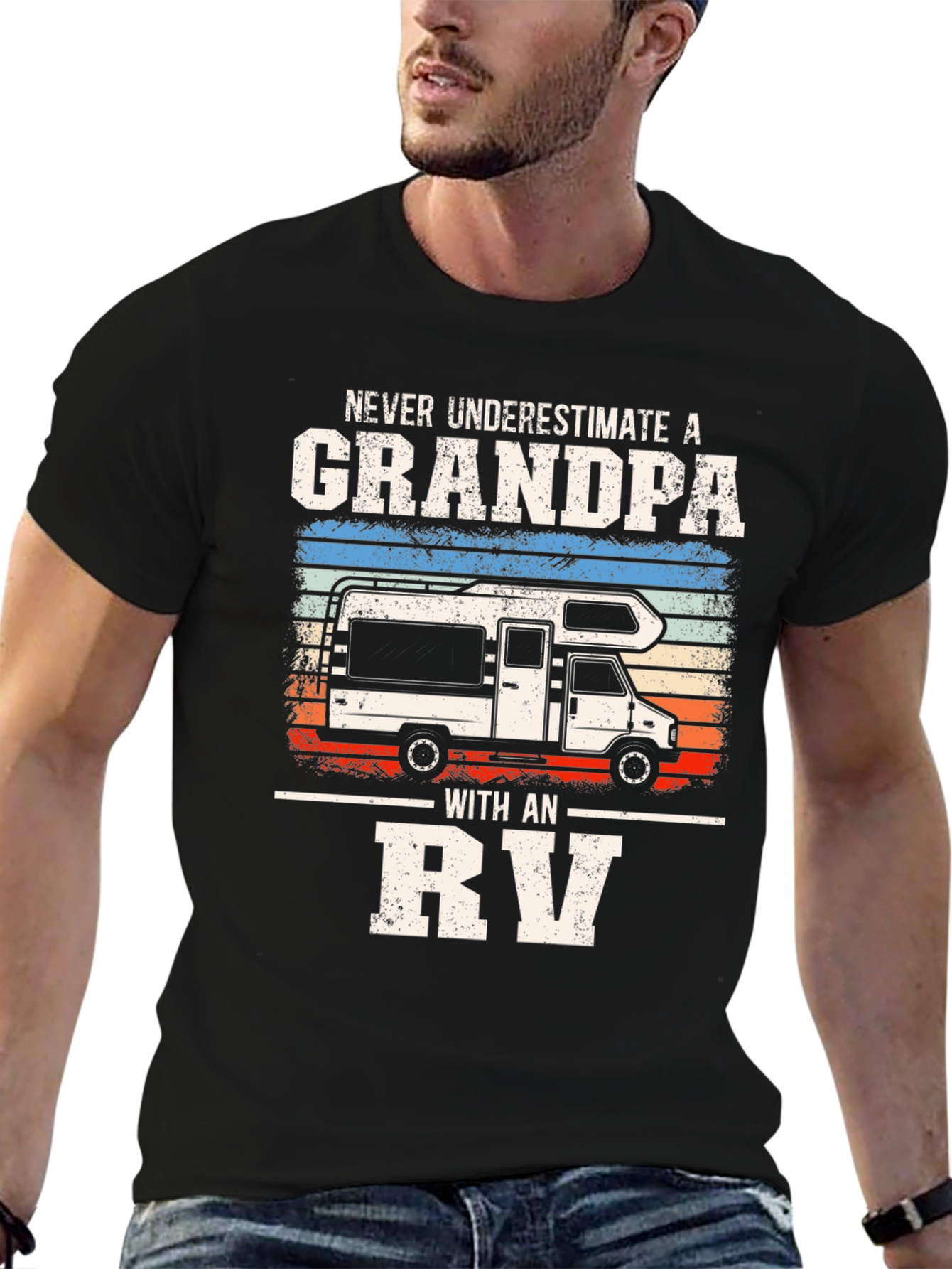 Grandpa RV T-Shirt: Never Underestimate