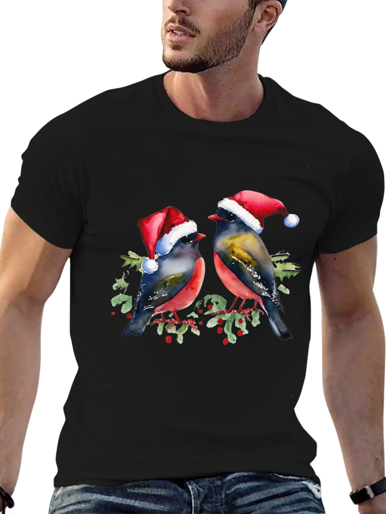 Festive Robin Holiday T-Shirt