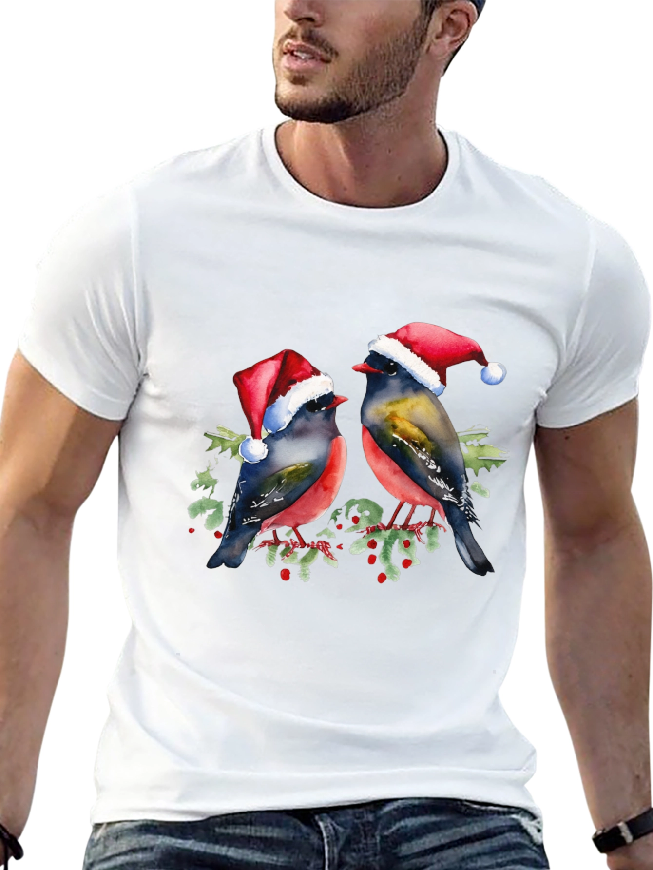 Festive Robin Holiday T-Shirt