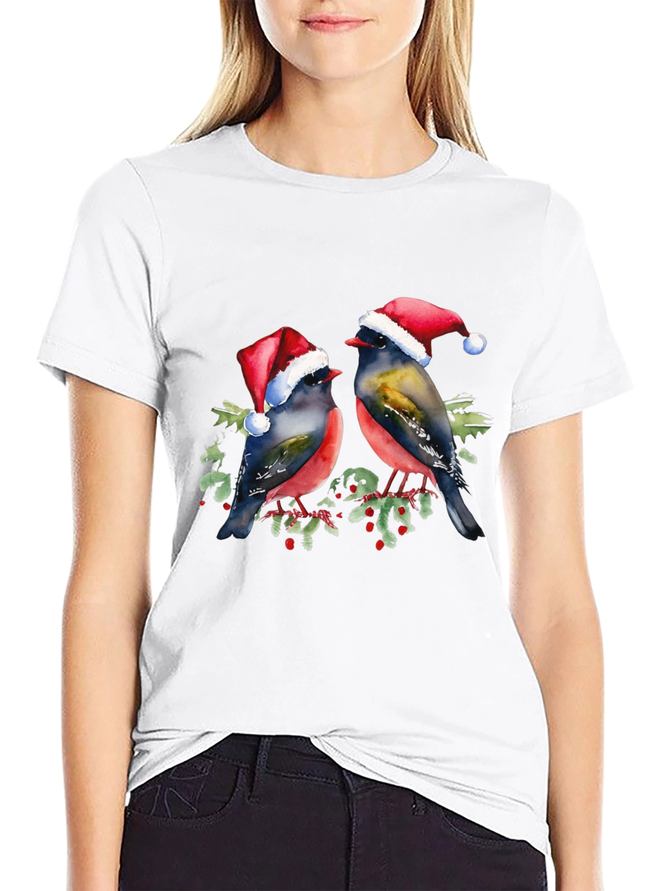 Festive Robin Holiday T-Shirt