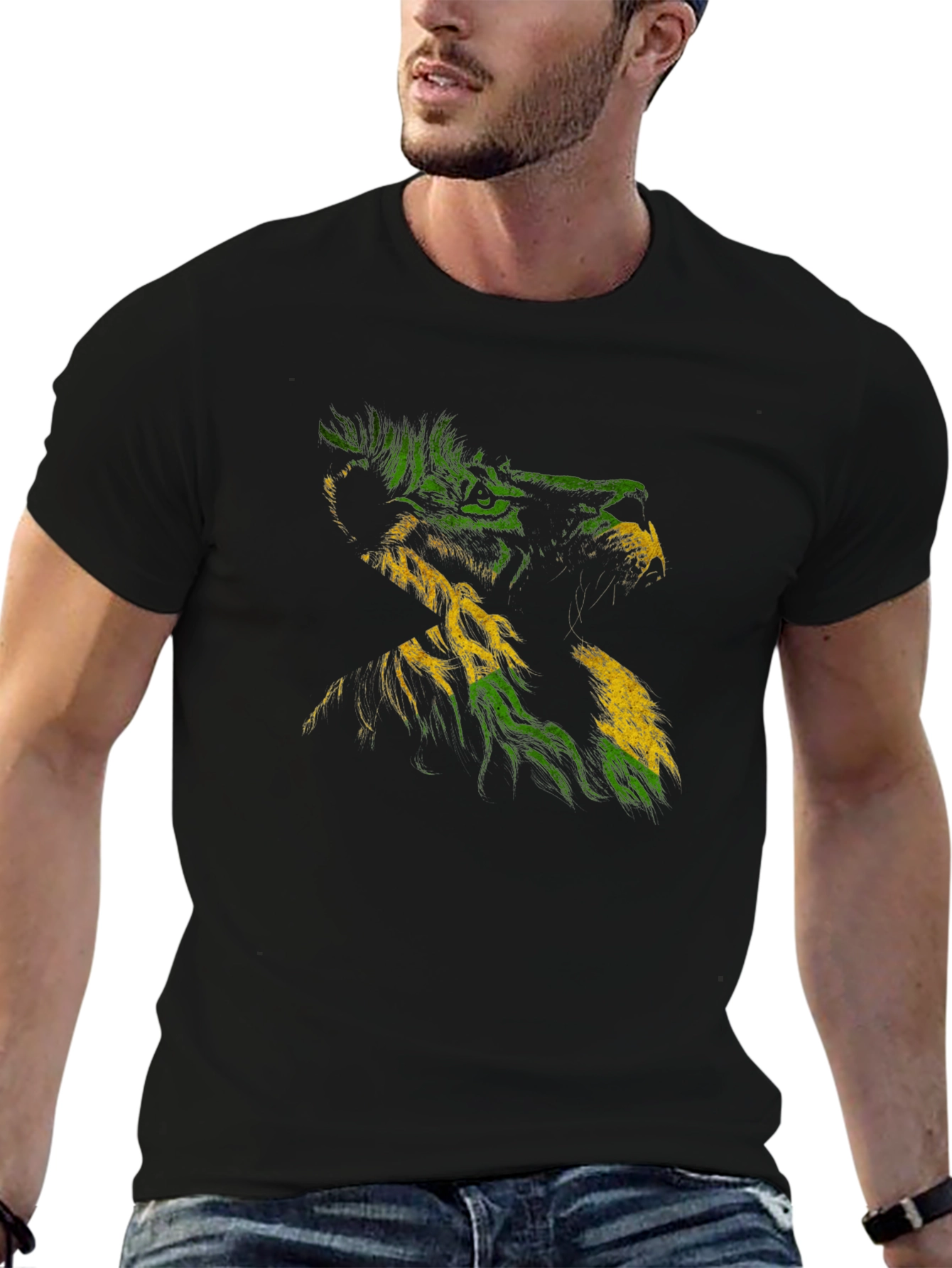 Rasta Lion Black T-Shirt
