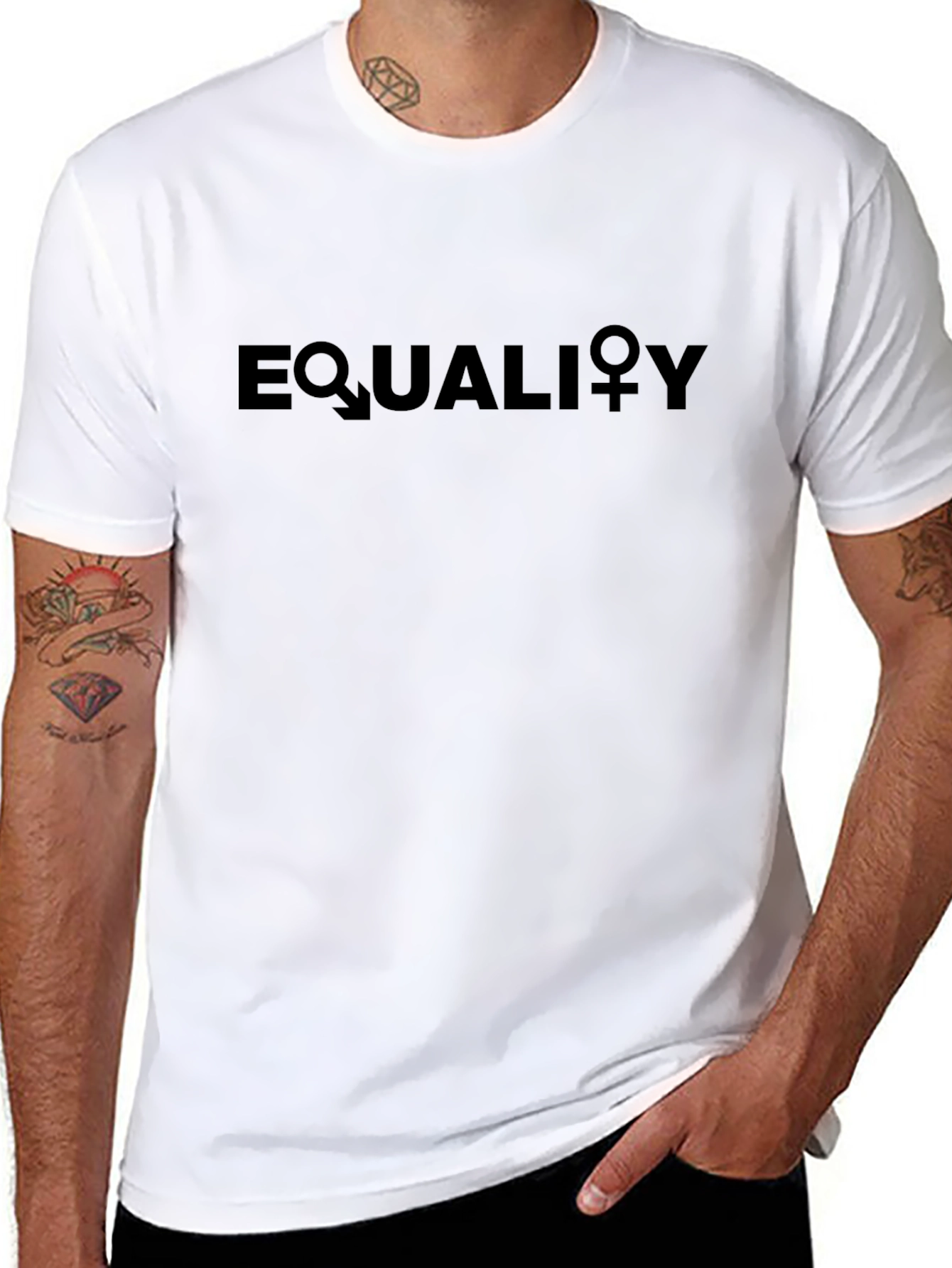 Equality Symbol Black Crew Neck T-Shirt