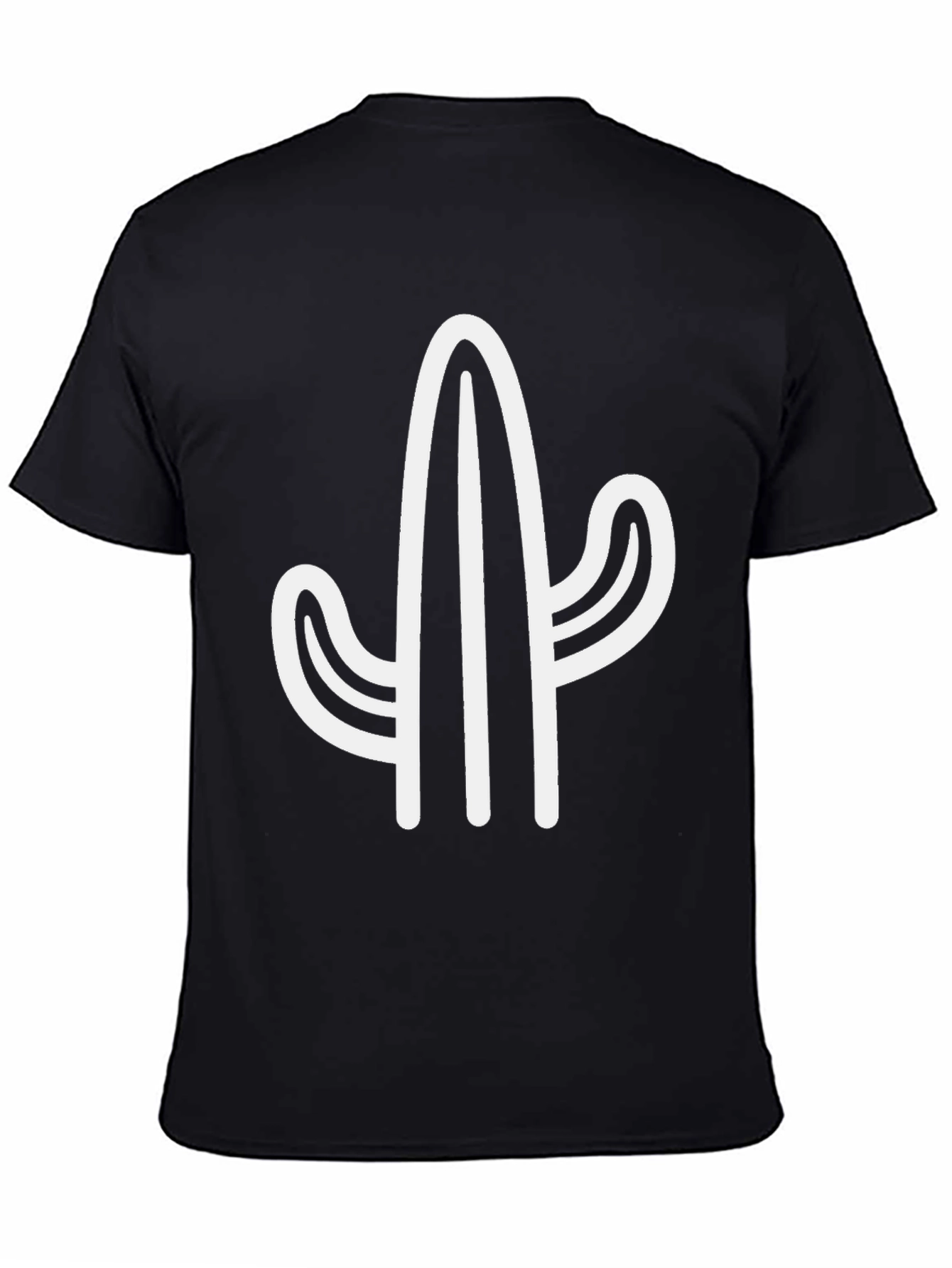 Cactus Graphic Tee - Black Casual T-Shirt