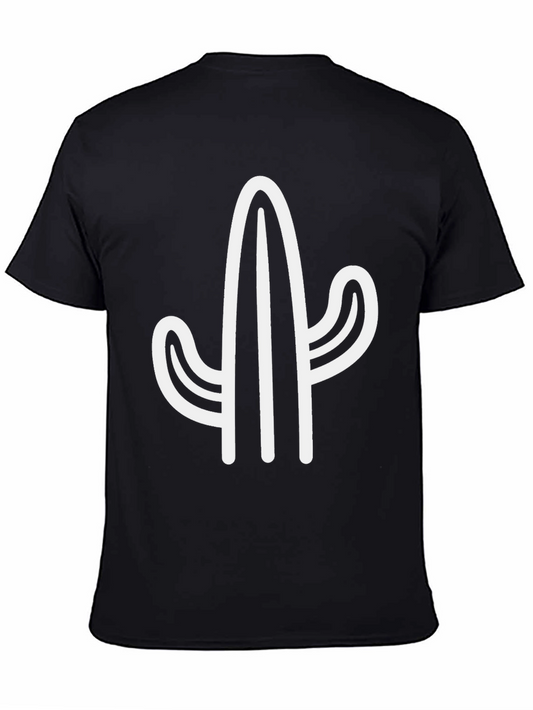 Cactus Graphic Tee - Black Casual T-Shirt