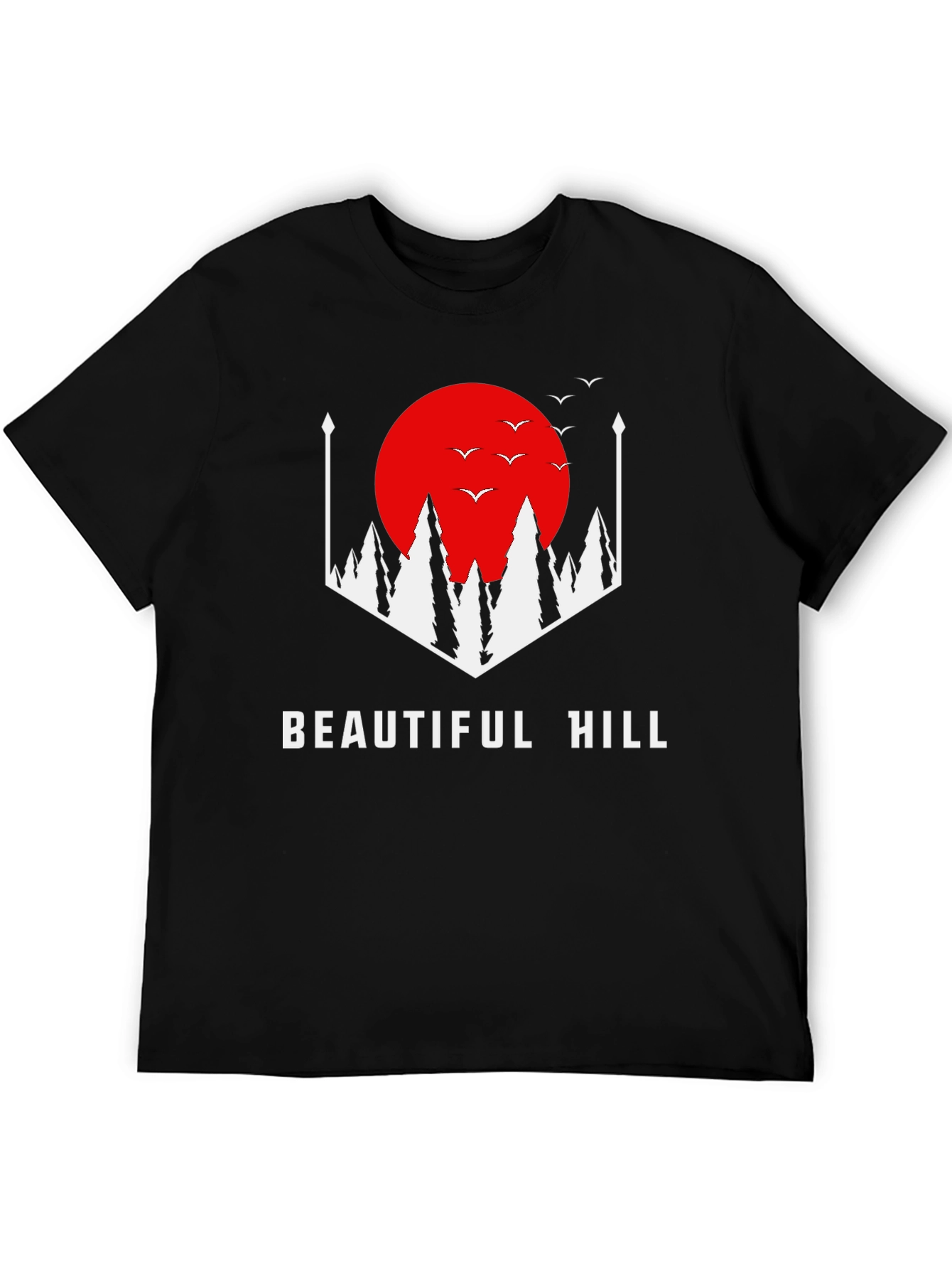 Beautiful Hill Graphic Tee - Stylish Comfort