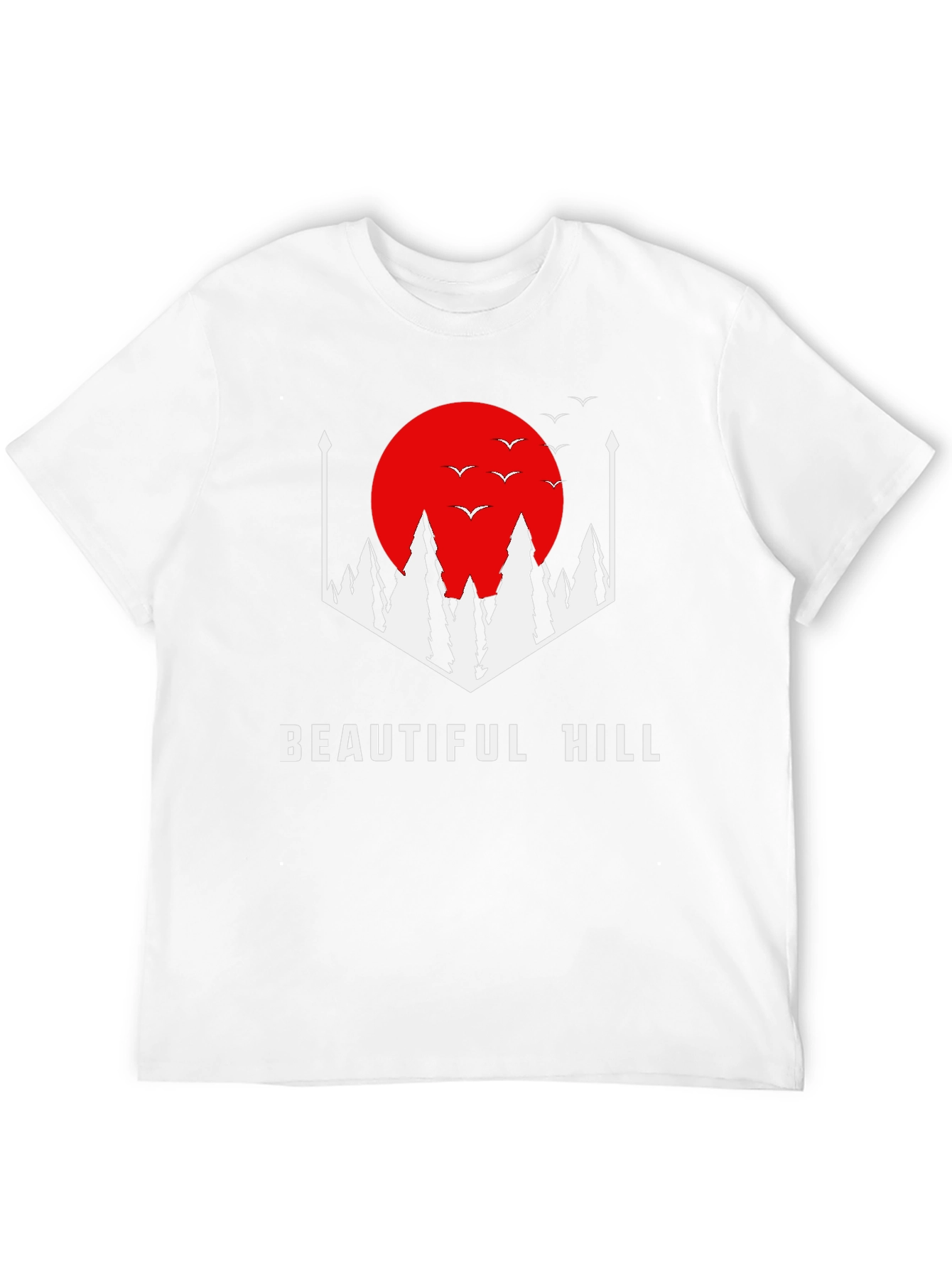 Beautiful Hill Graphic Tee - Stylish Comfort