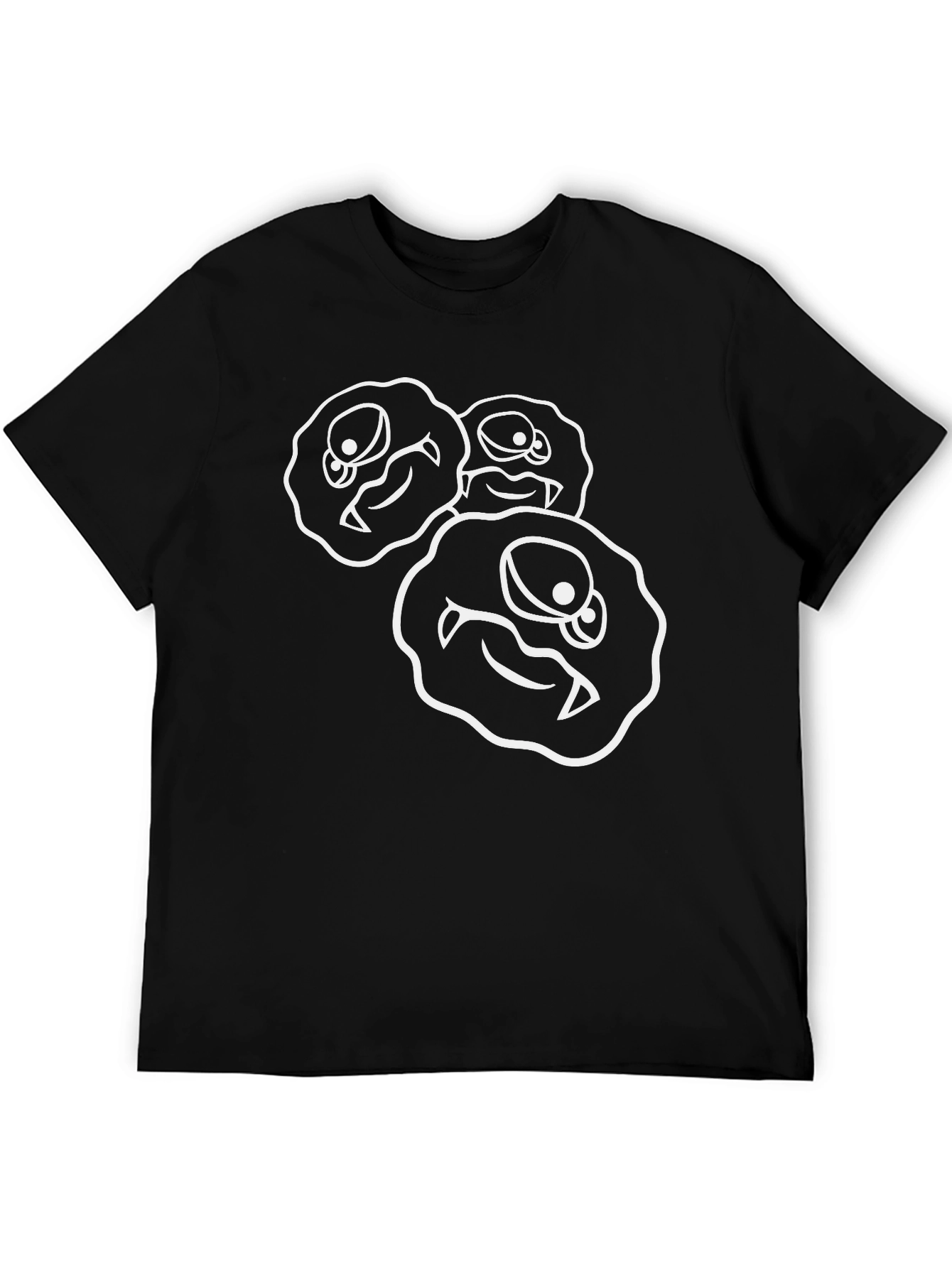Monster Cookie Graphic Tee - Black Cotton Blend Shirt
