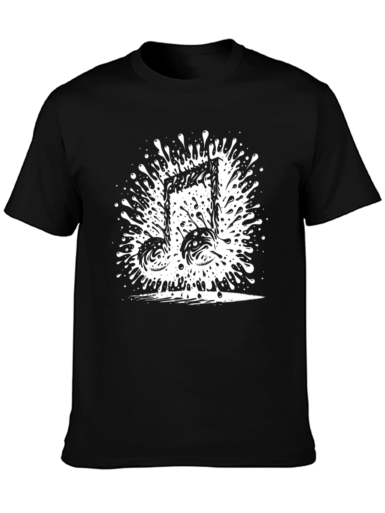 Musical Note Splash T-Shirt - Black