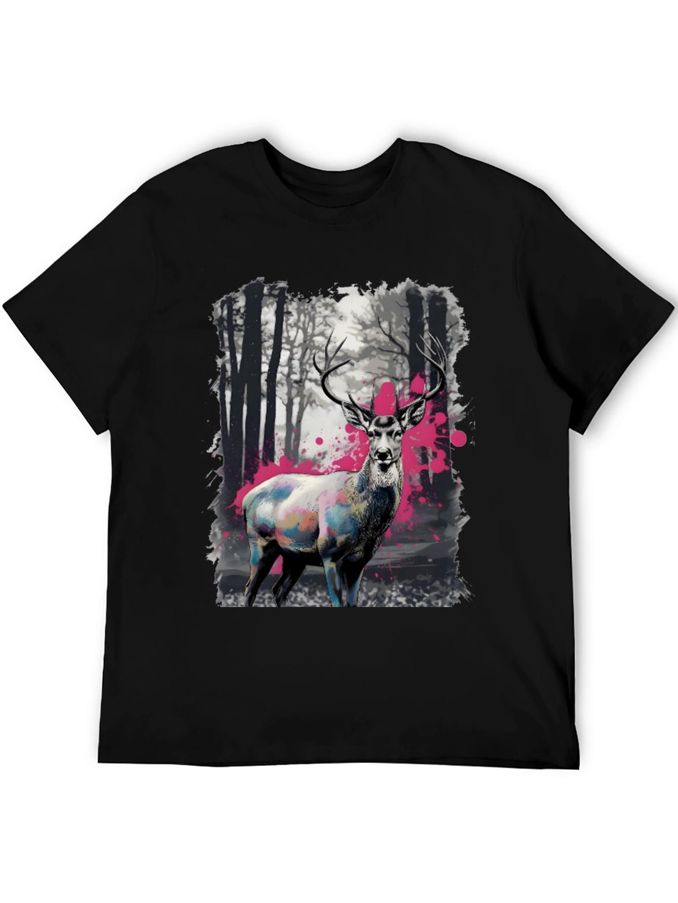 Deer in Forest T-Shirt - Unique Graphic Tee