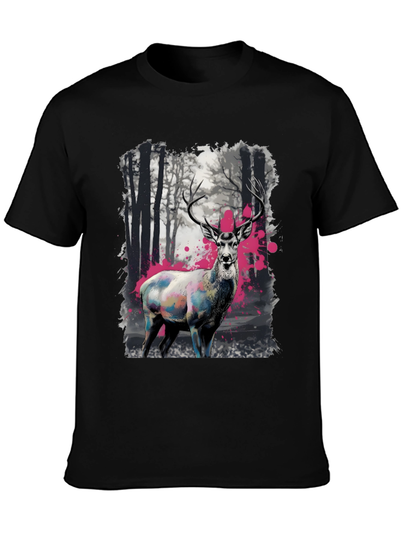 Deer in Forest T-Shirt - Unique Graphic Tee