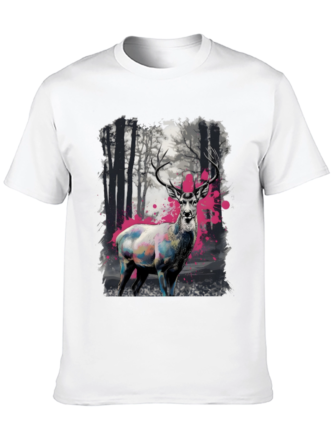 Deer in Forest T-Shirt - Unique Graphic Tee