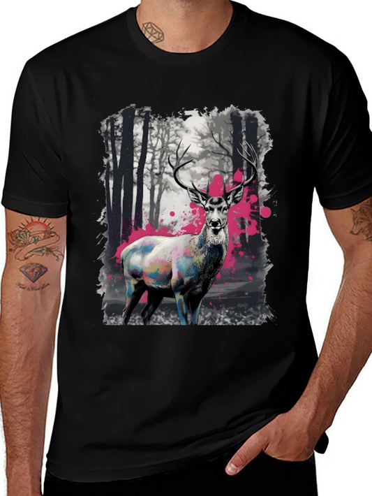 Deer in Forest T-Shirt - Unique Graphic Tee