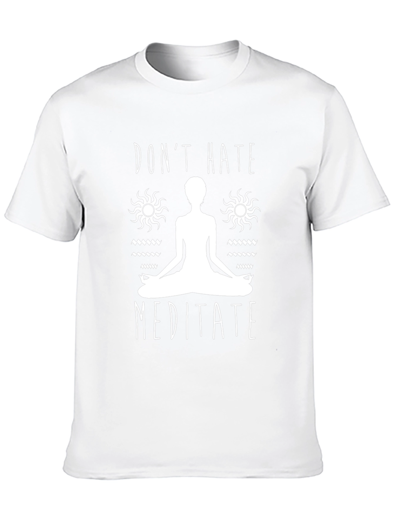 Dont Hate Meditate Graphic Tee - Black