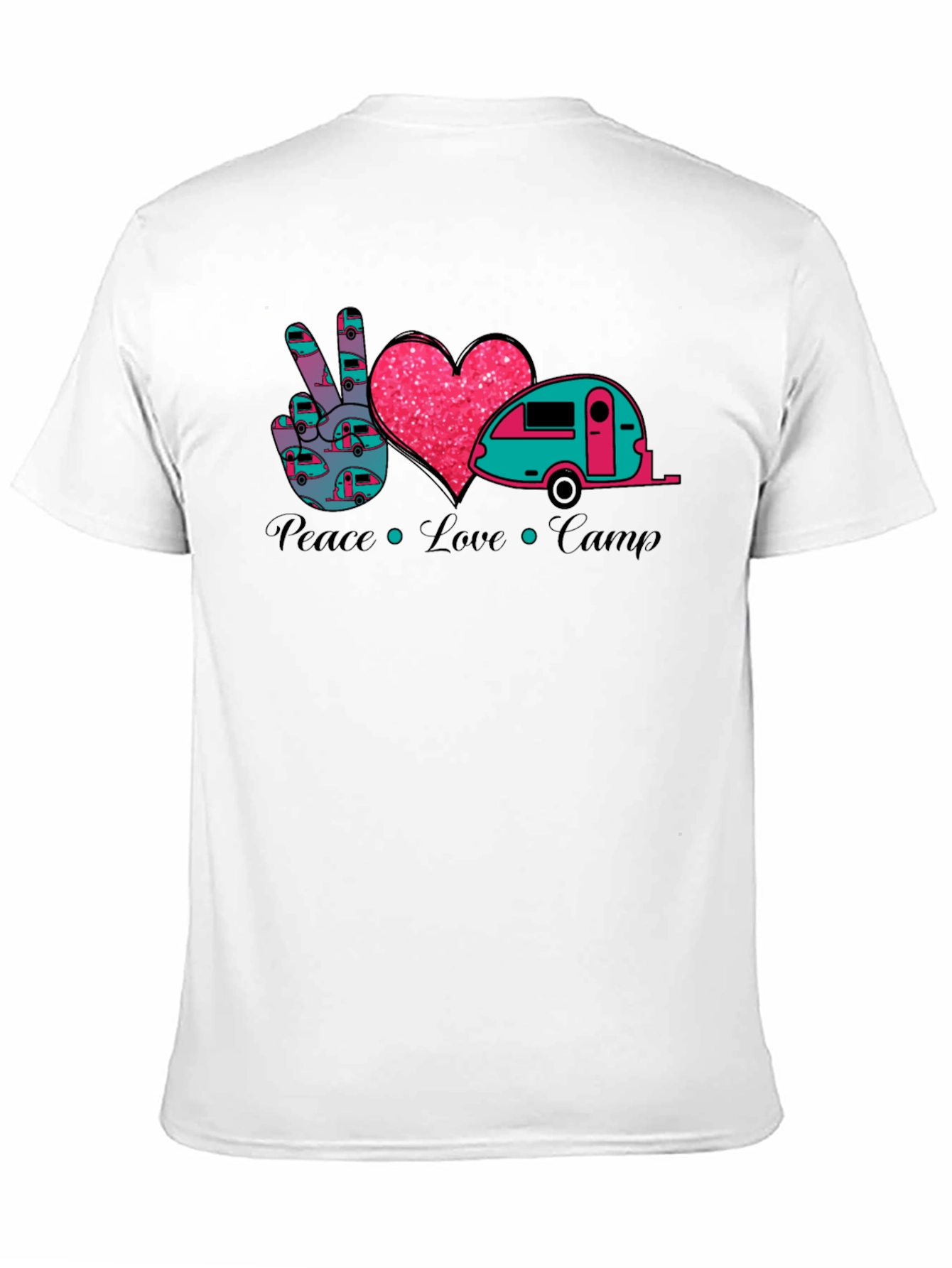 Peace Love Camp T-Shirt - Camping Camper Tee