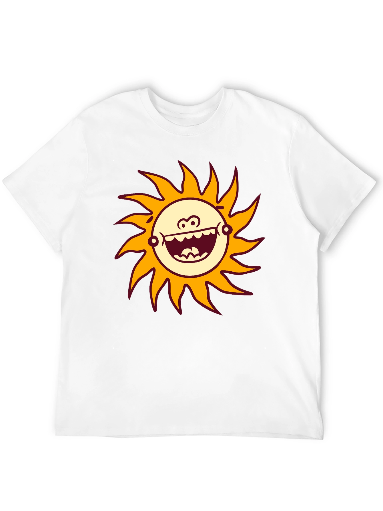 Funny Sun Graphic Black T-Shirt