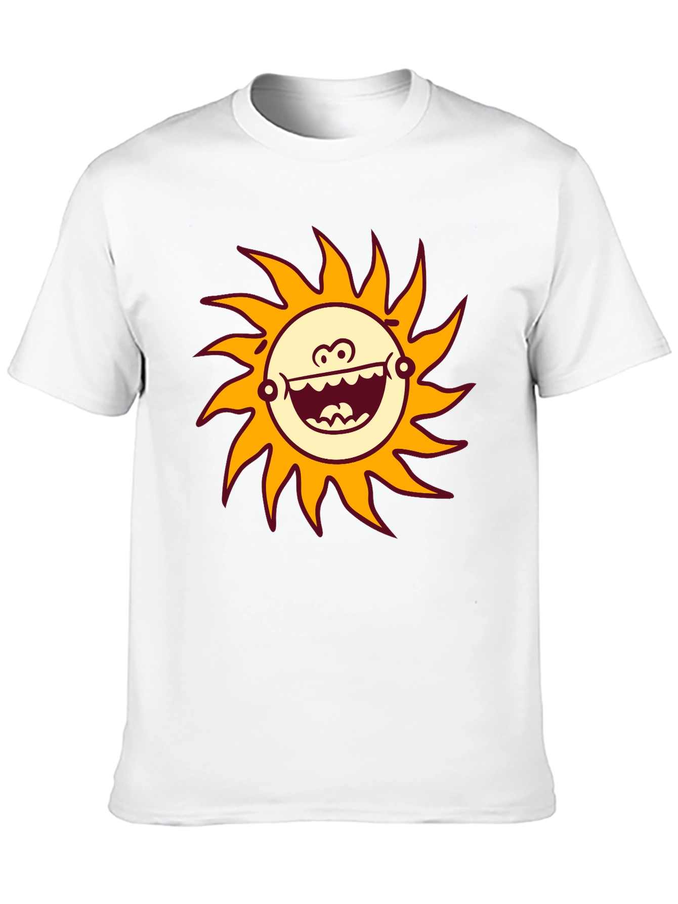 Funny Sun Graphic Black T-Shirt