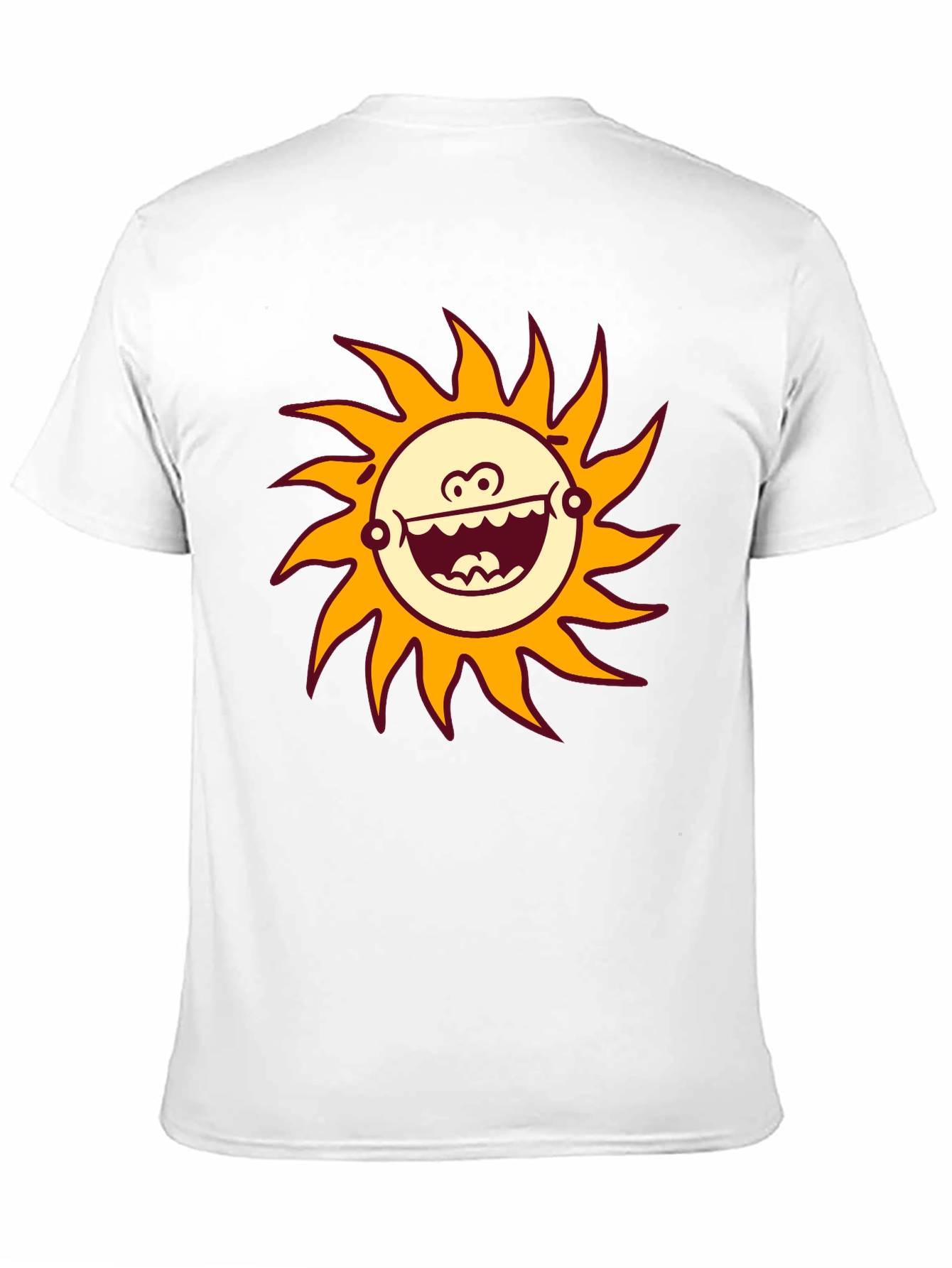 Funny Sun Graphic Black T-Shirt
