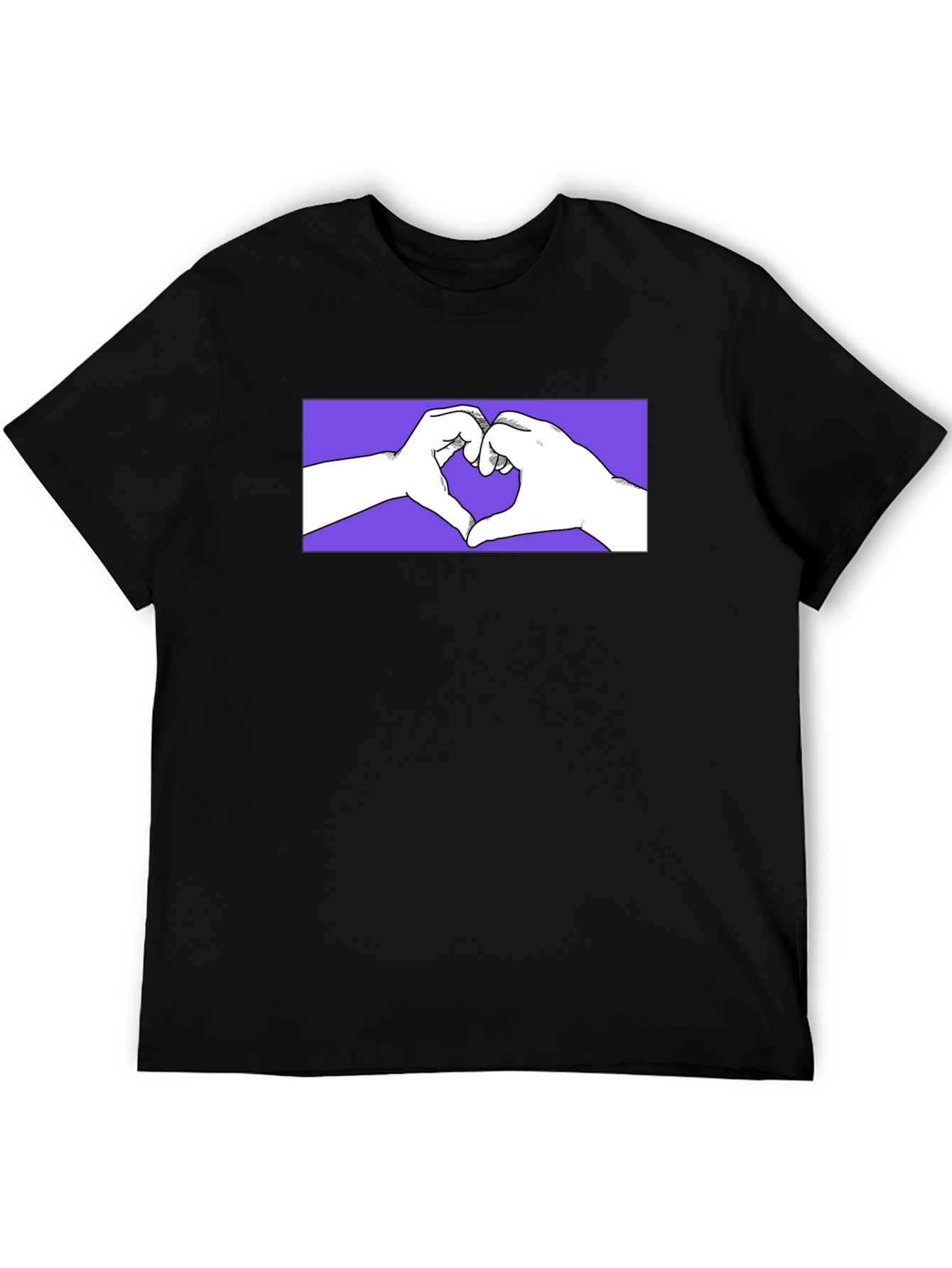 Heart Hands Graphic Tee - Trendy Design