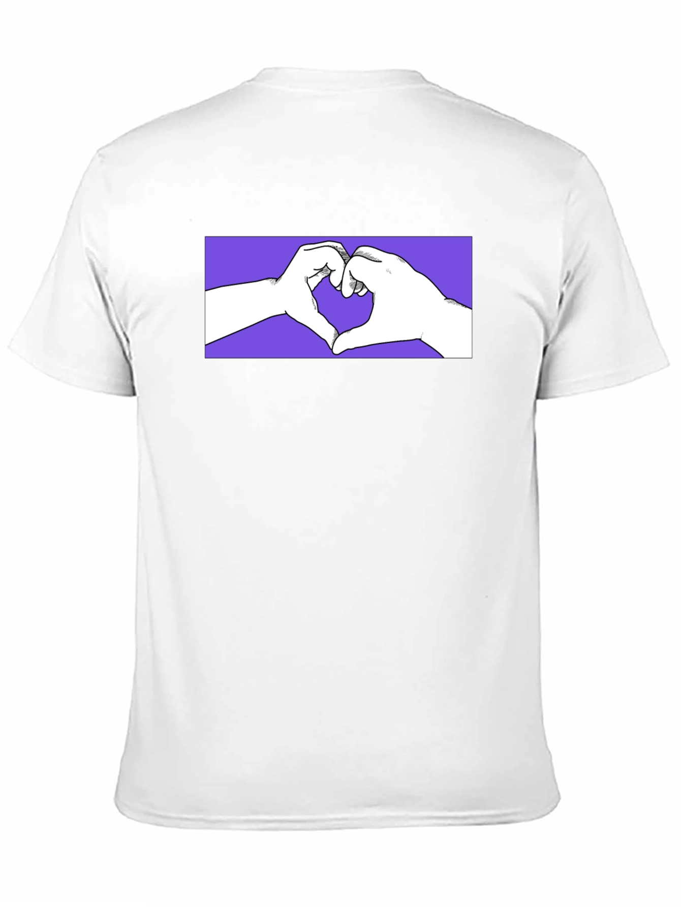Heart Hands Graphic Tee - Trendy Design