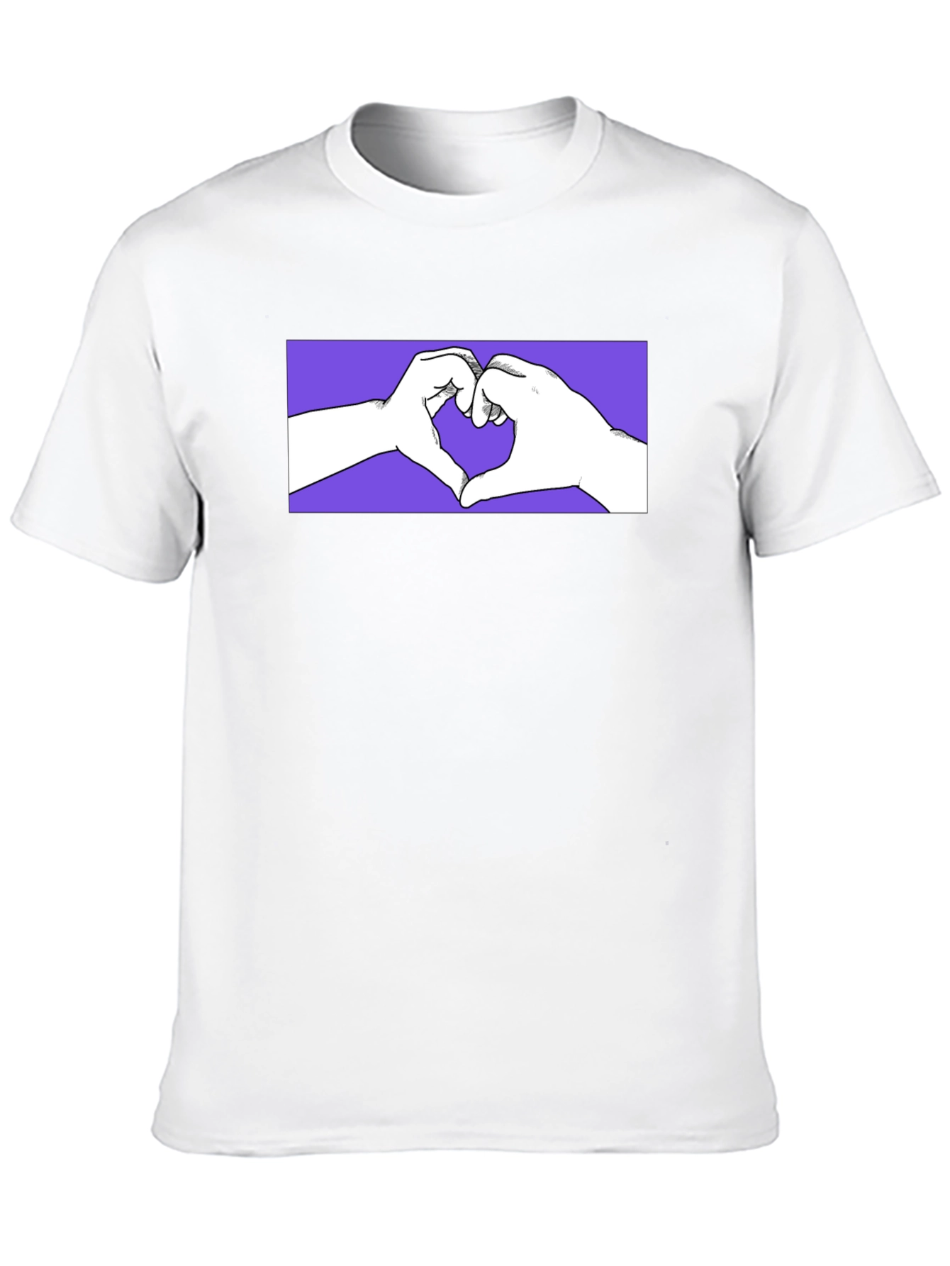 Heart Hands Graphic Tee - Trendy Design