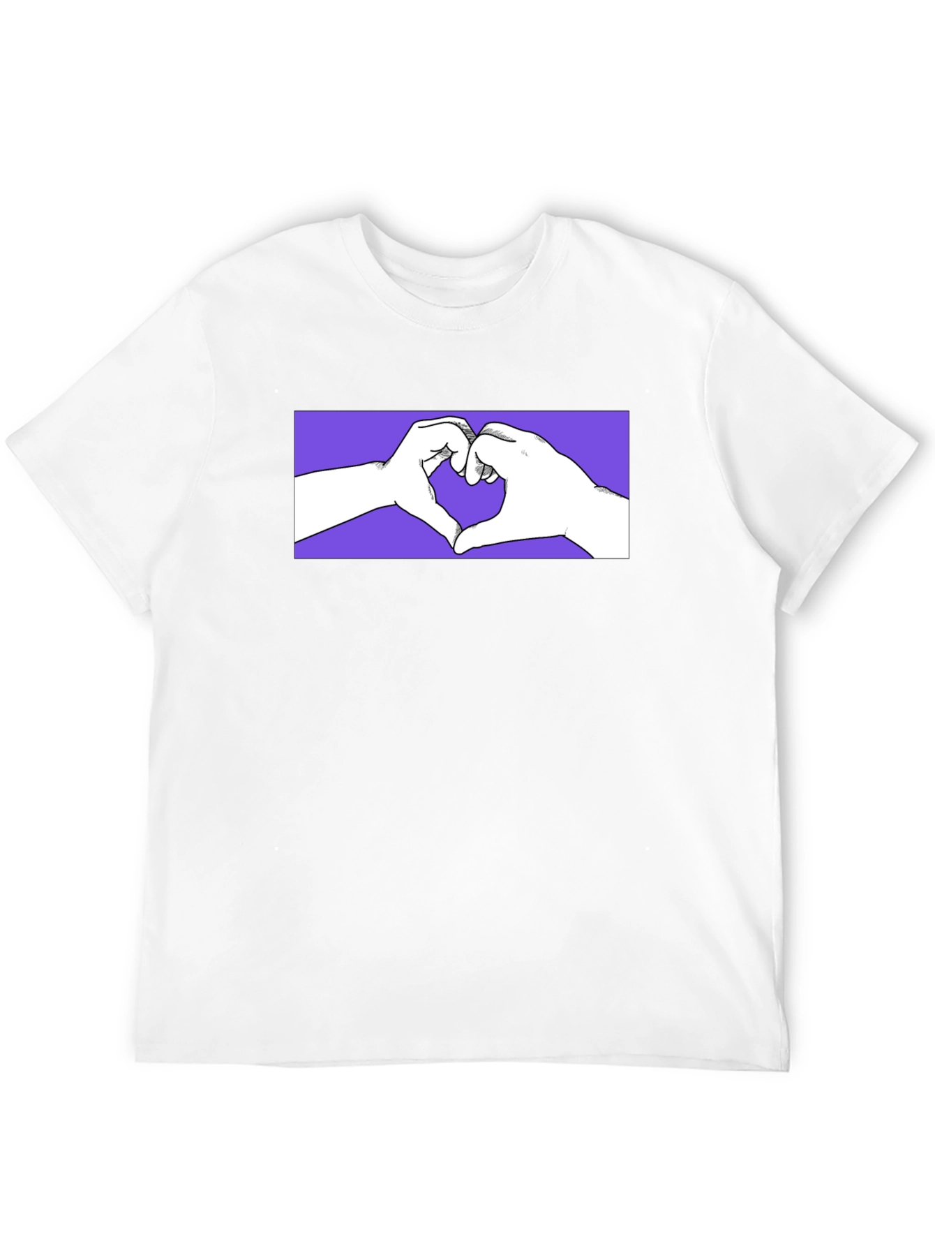 Heart Hands Graphic Tee - Trendy Design