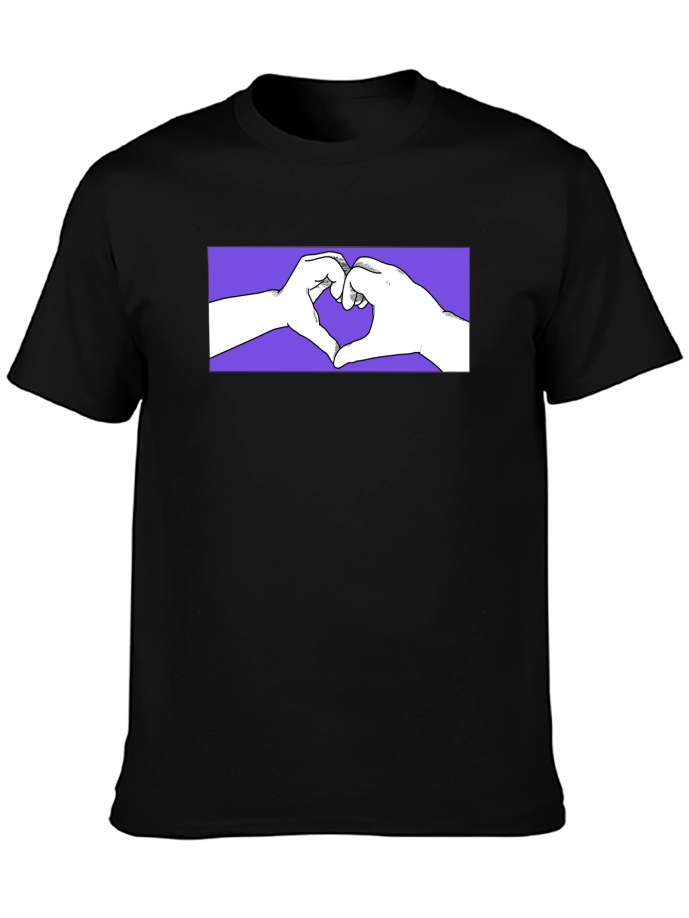 Heart Hands Graphic Tee - Trendy Design