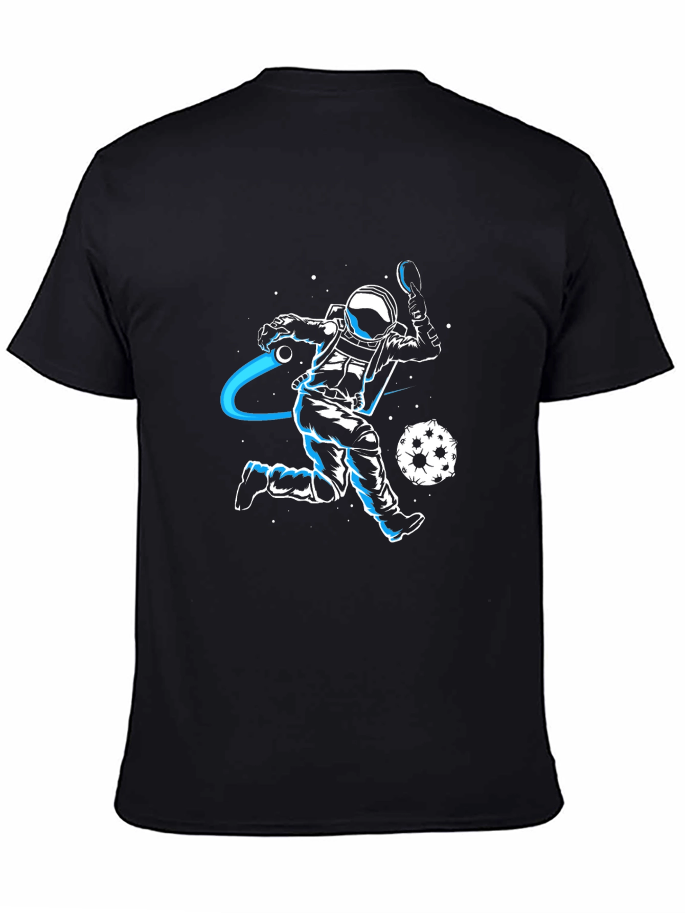 Astronaut Table Tennis Graphic Tee - Black