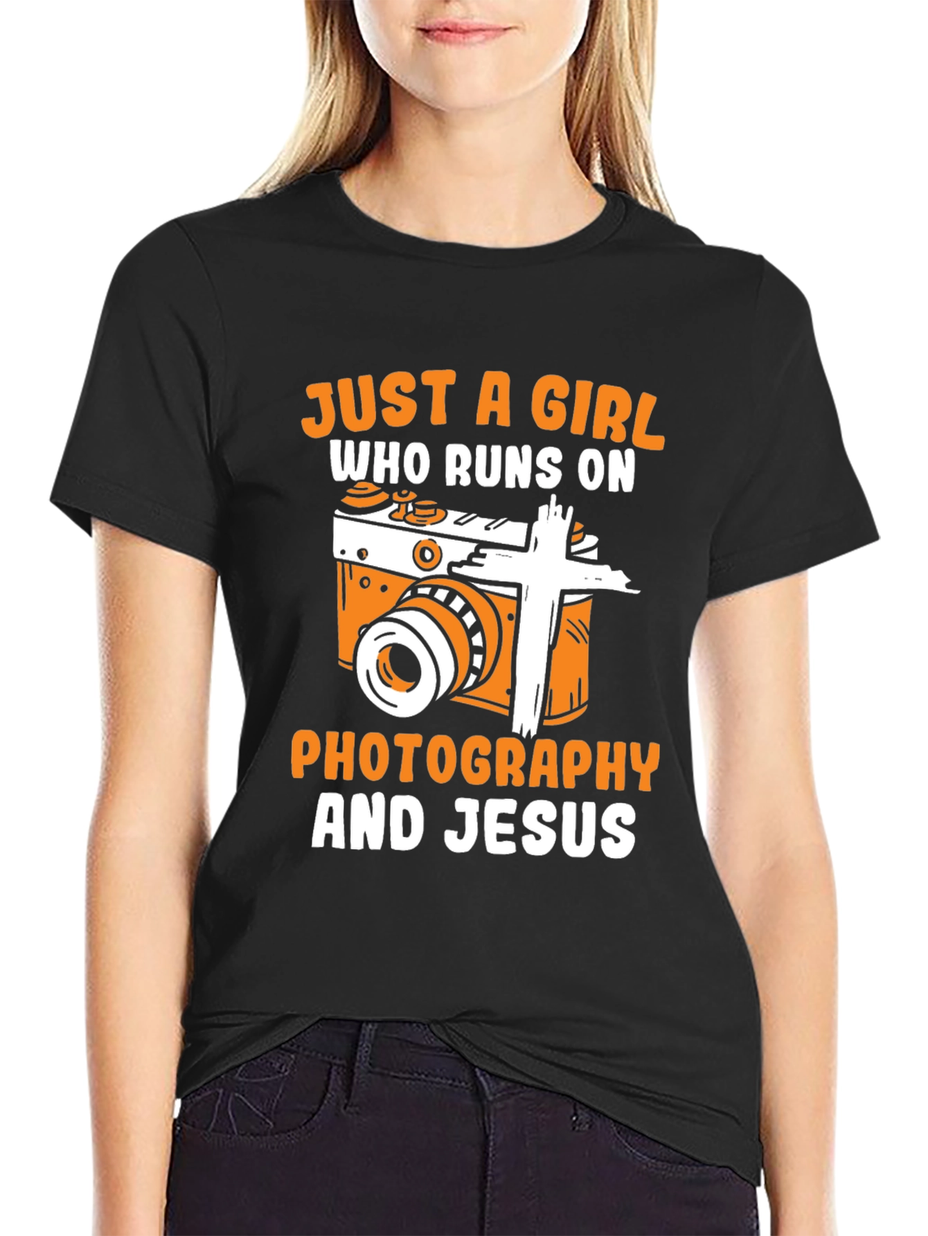 Girl Runs On Photography & Jesus T-Shirt