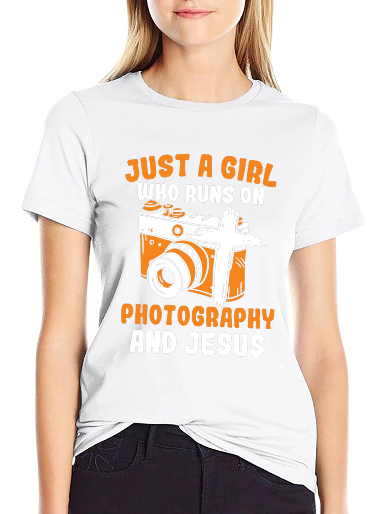 Girl Runs On Photography & Jesus T-Shirt