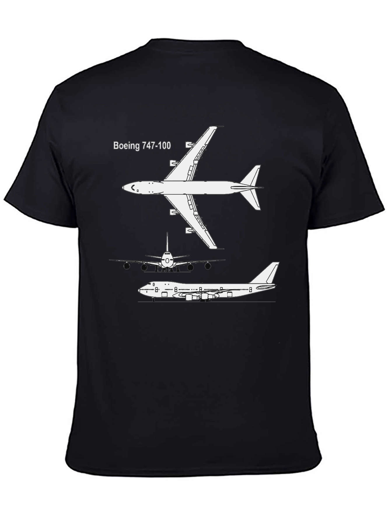 Boeing 747-100 Blueprint Graphic Tee