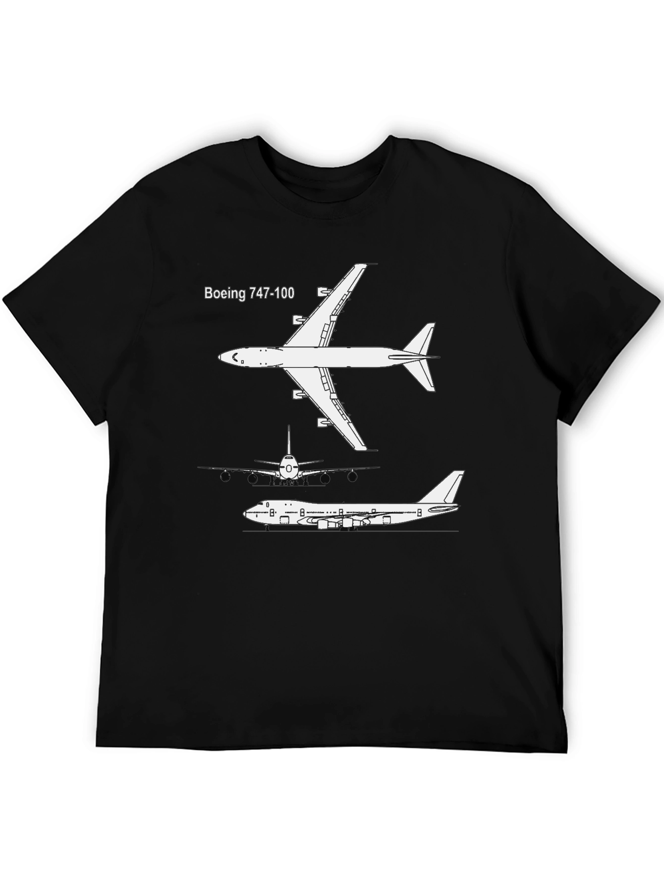 Boeing 747-100 Blueprint Graphic Tee