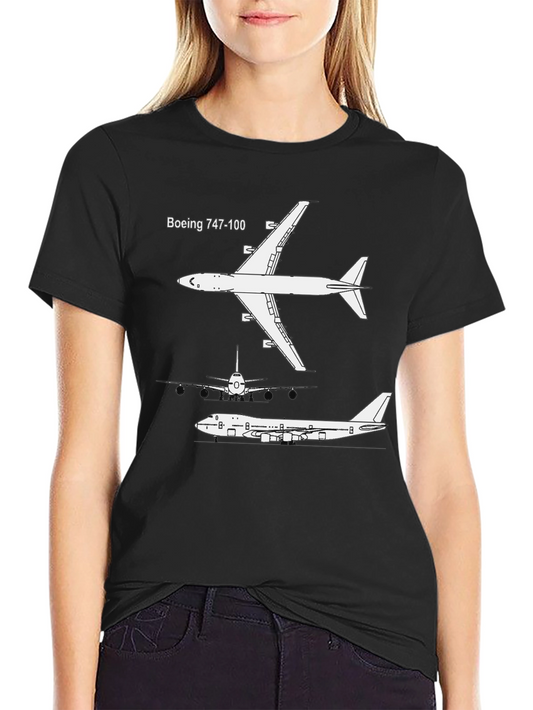 Boeing 747-100 Blueprint Graphic Tee