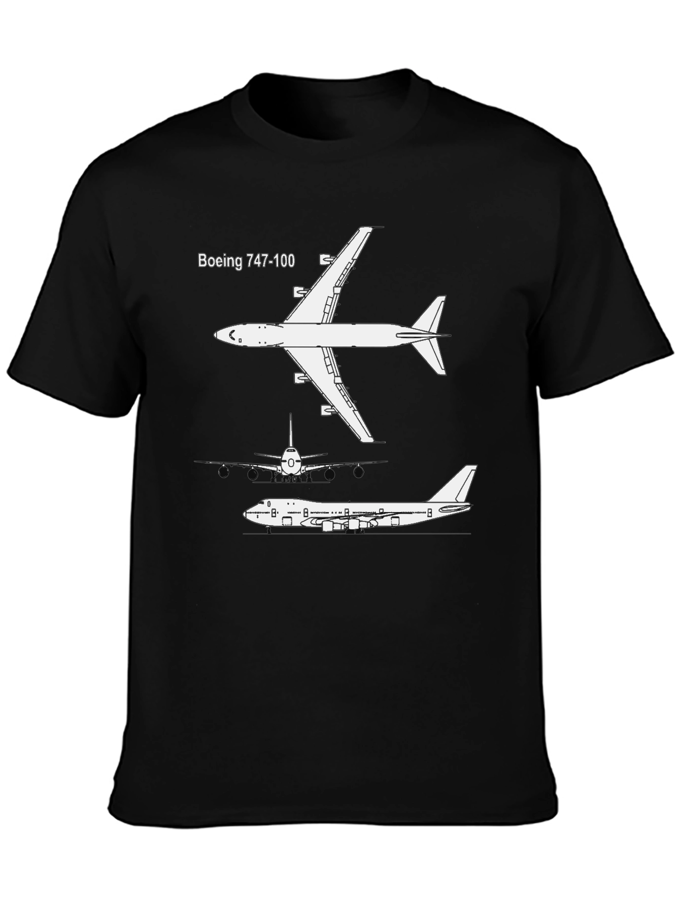 Boeing 747-100 Blueprint Graphic Tee