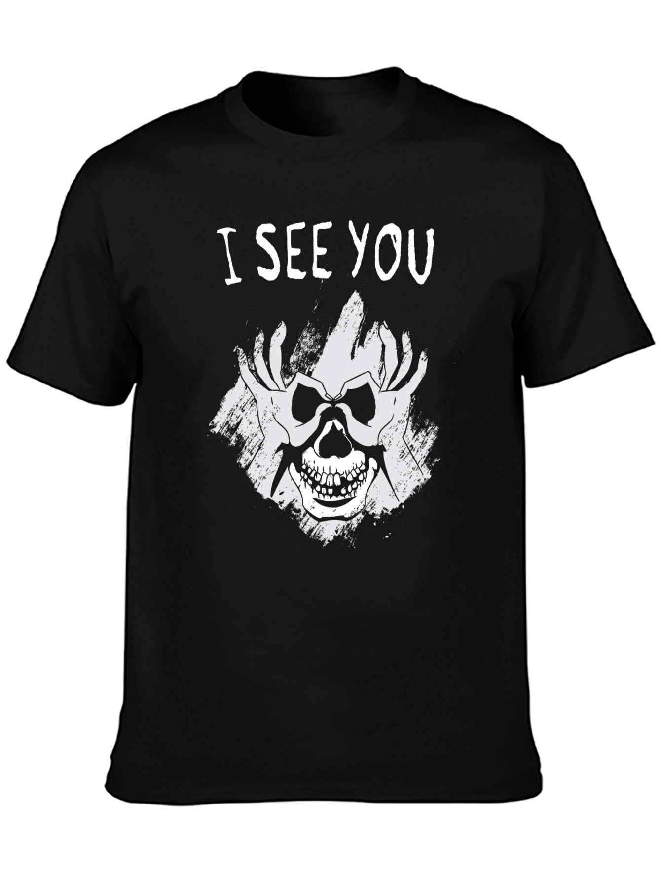 I See You Skull Graphic Tee - Black