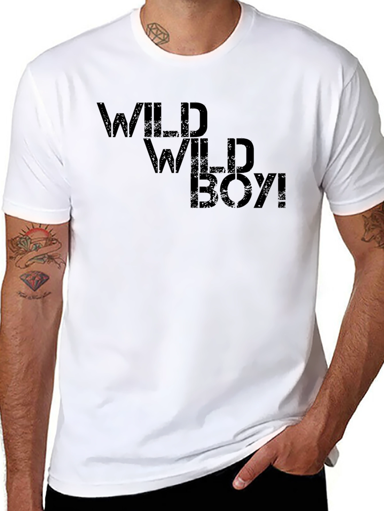 Wild Boy Graphic T-Shirt - Mens Black Tee