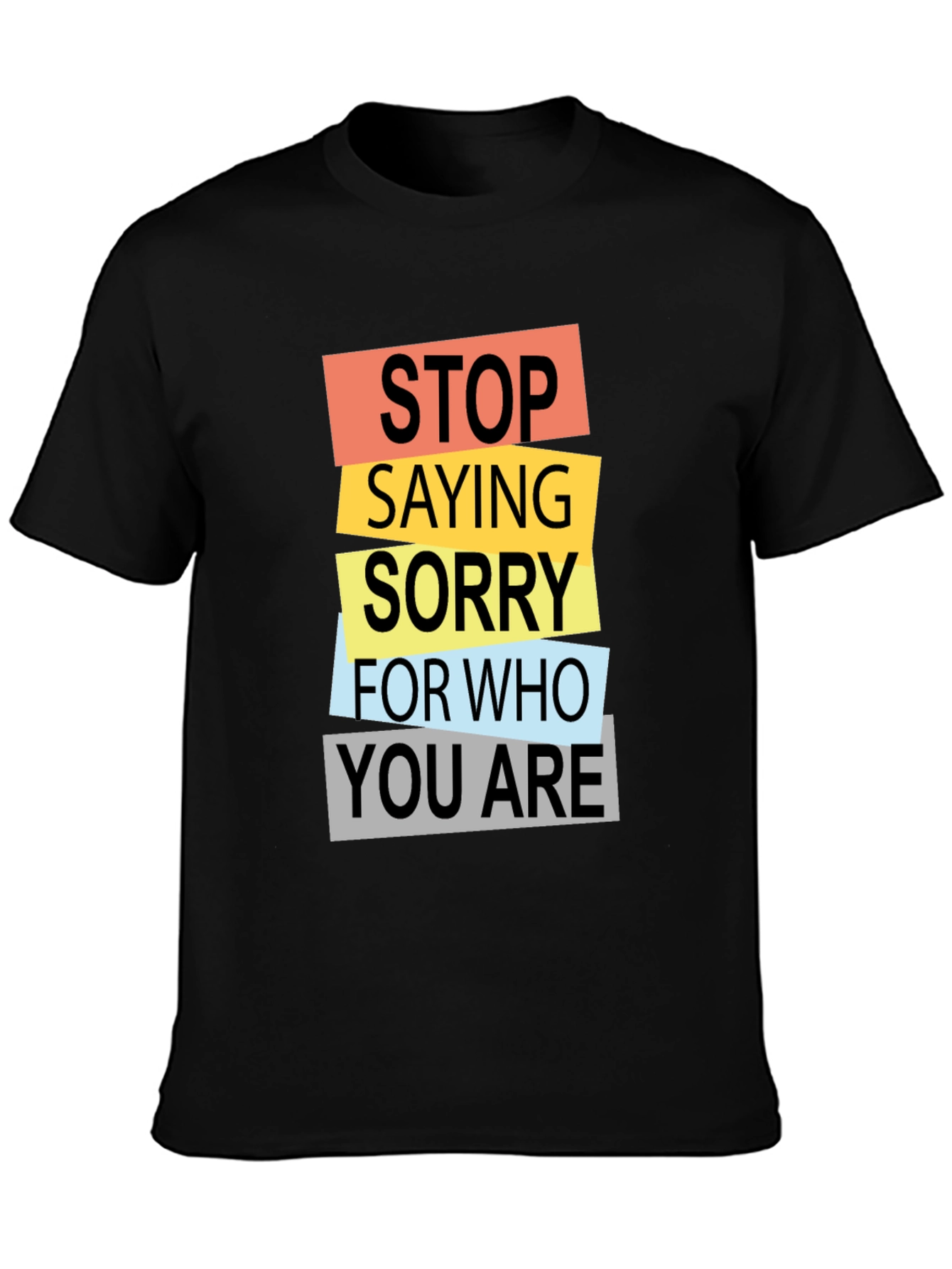Stop Saying Sorry Graphic Tee - Black