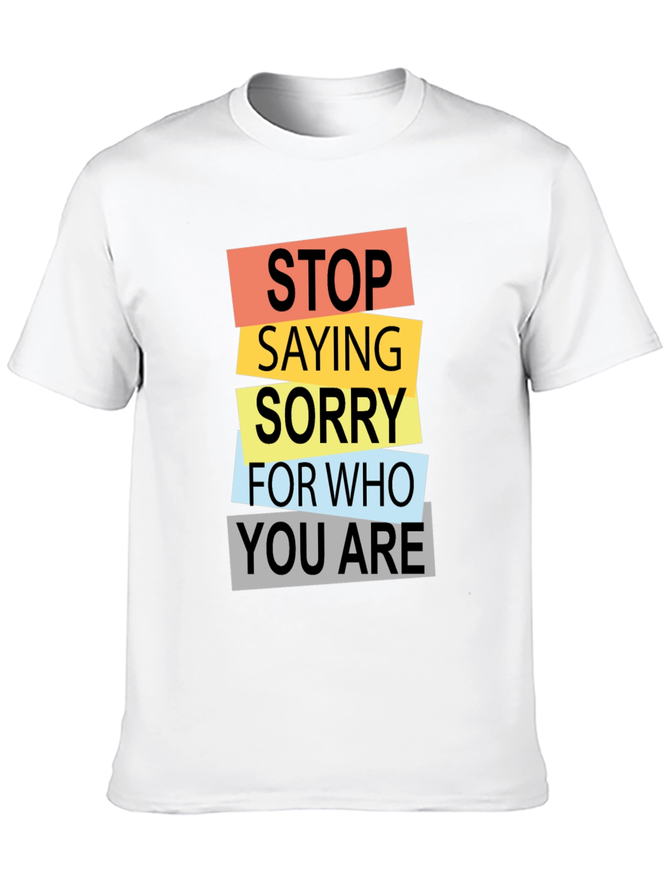 Stop Saying Sorry Graphic Tee - Black