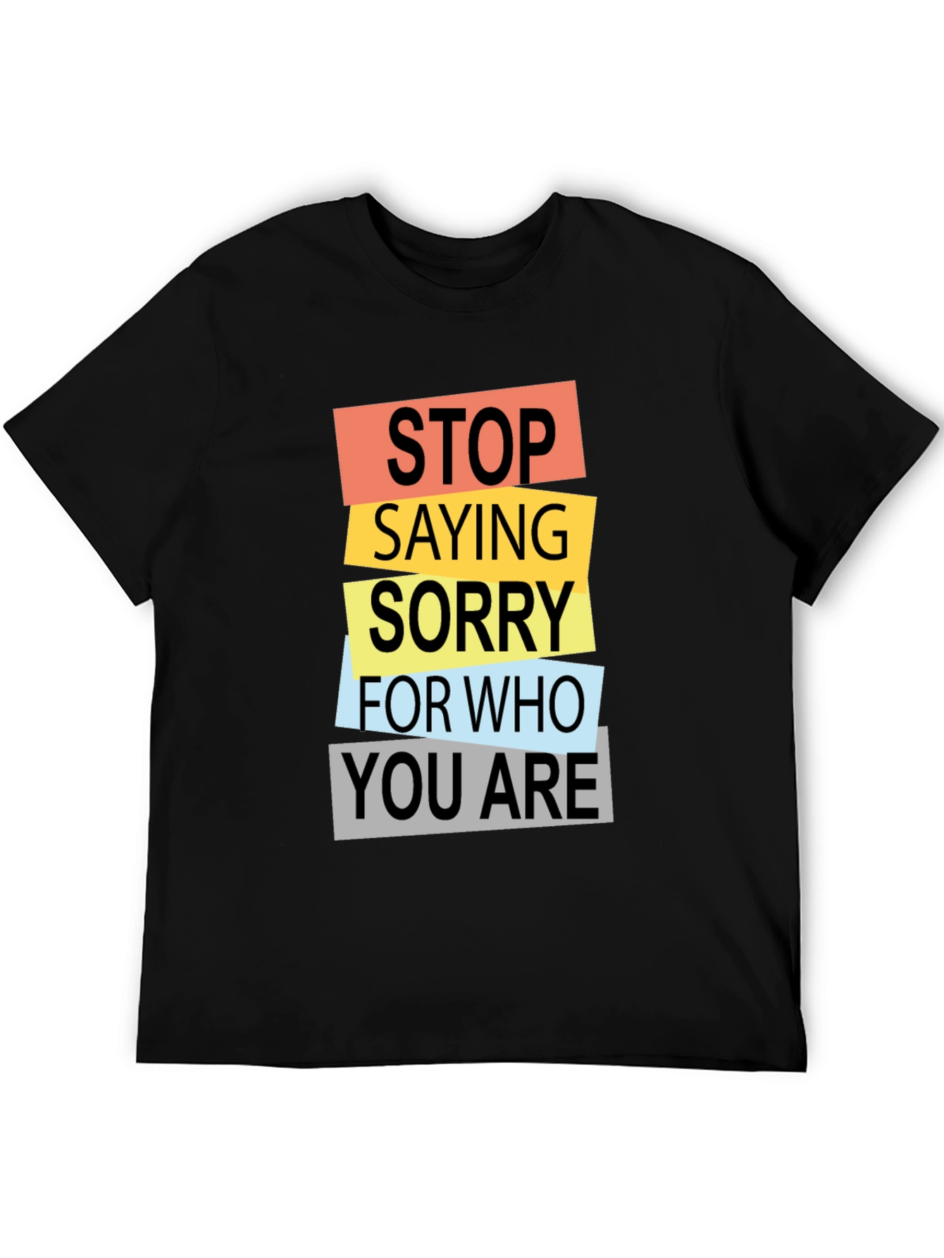 Stop Saying Sorry Graphic Tee - Black
