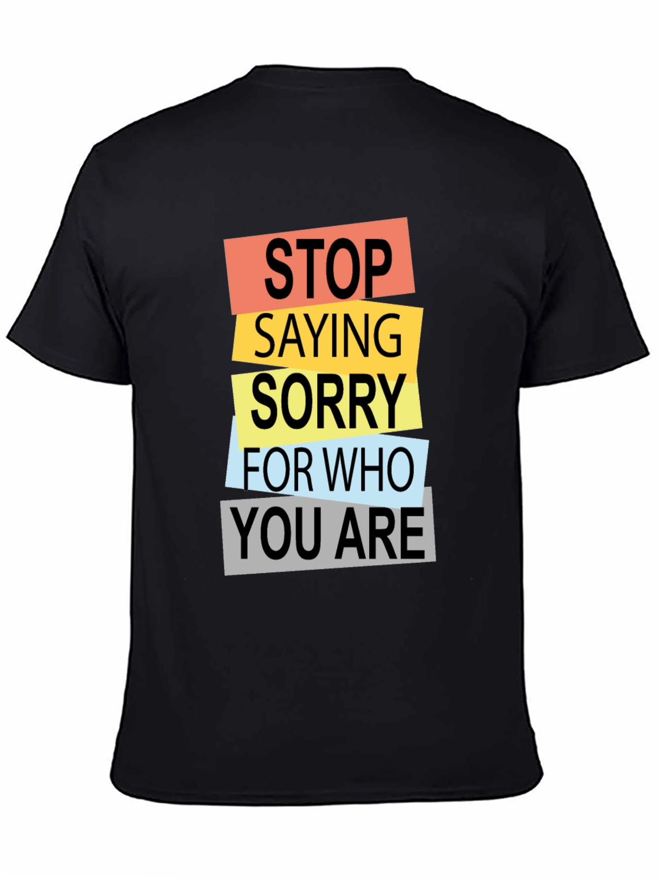 Stop Saying Sorry Graphic Tee - Black