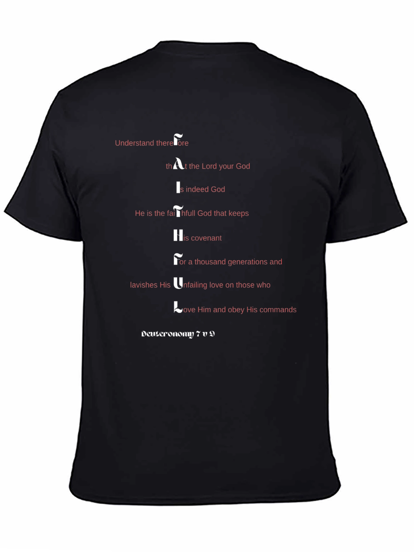 Faithful Mens T-Shirt - Deuteronomy 7:9 Graphic Tee