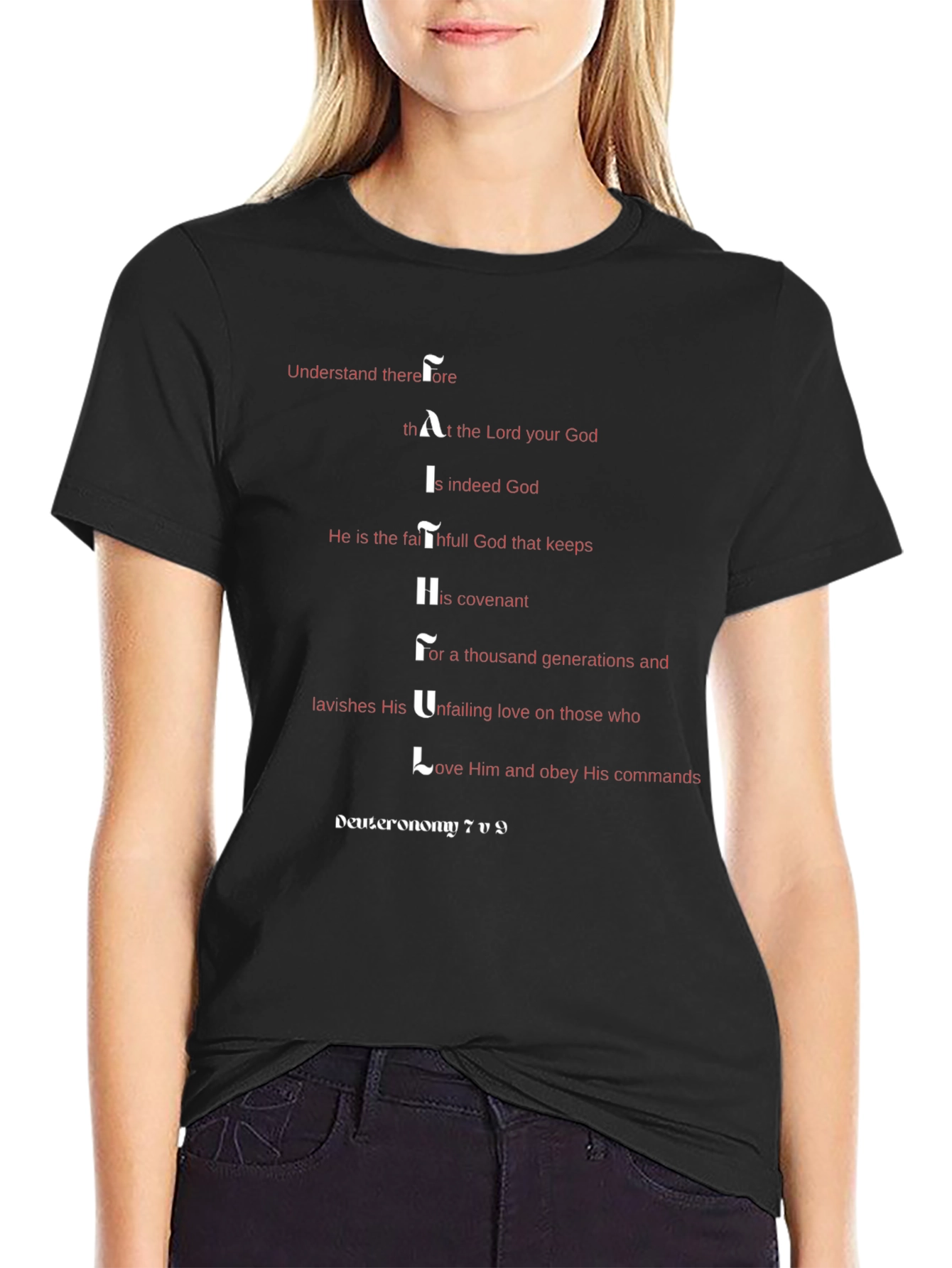 Faithful Mens T-Shirt - Deuteronomy 7:9 Graphic Tee