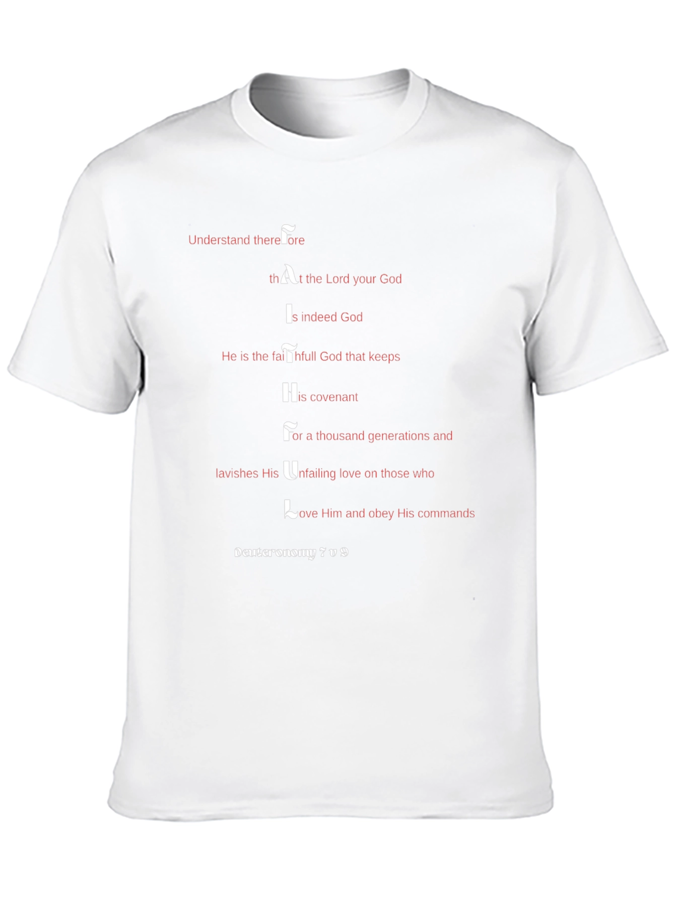 Faithful Mens T-Shirt - Deuteronomy 7:9 Graphic Tee